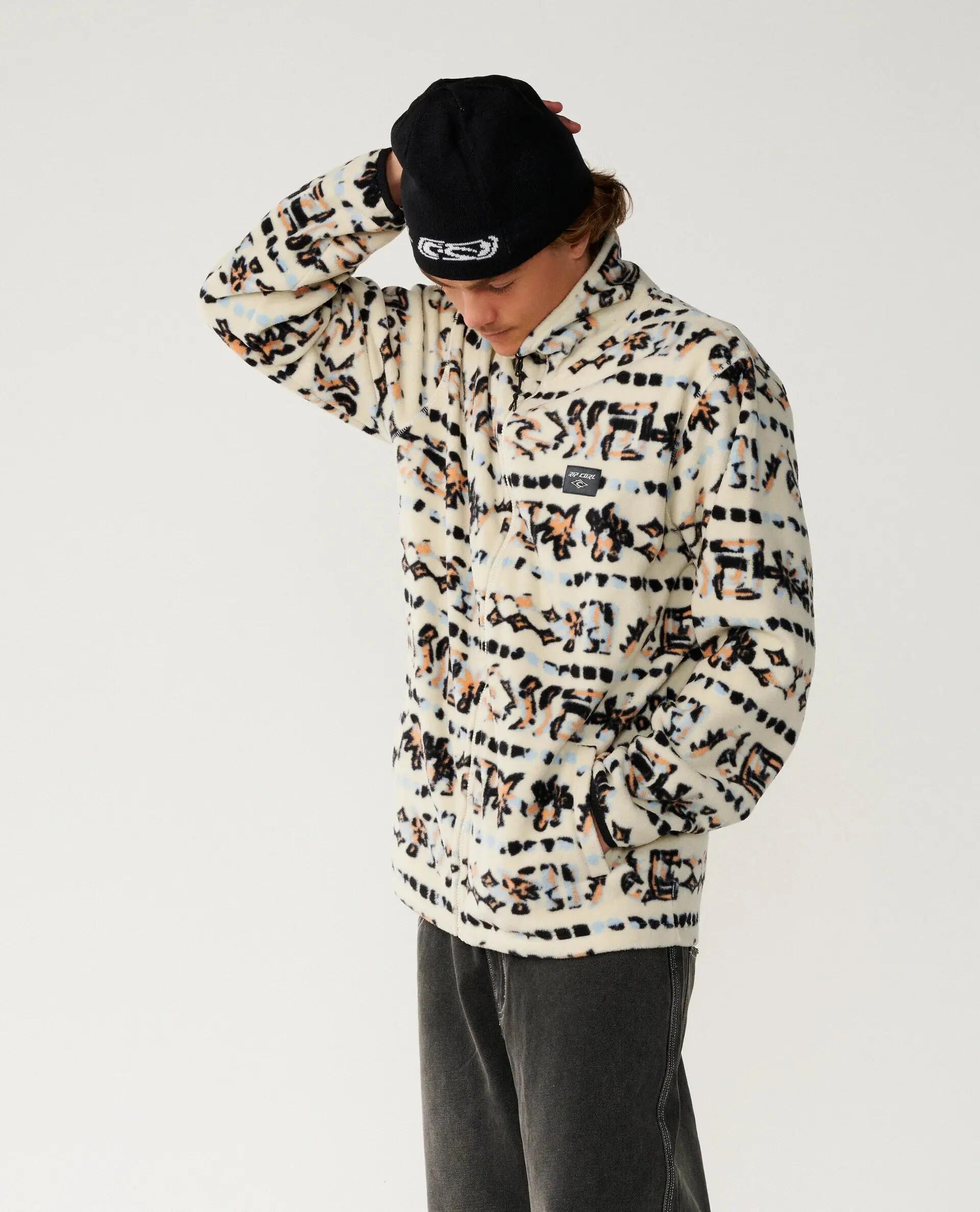 Rip Curl Sessions Polar Fleece - Vintage White 4/7