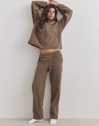 Damen Hose Fleece Schwarz