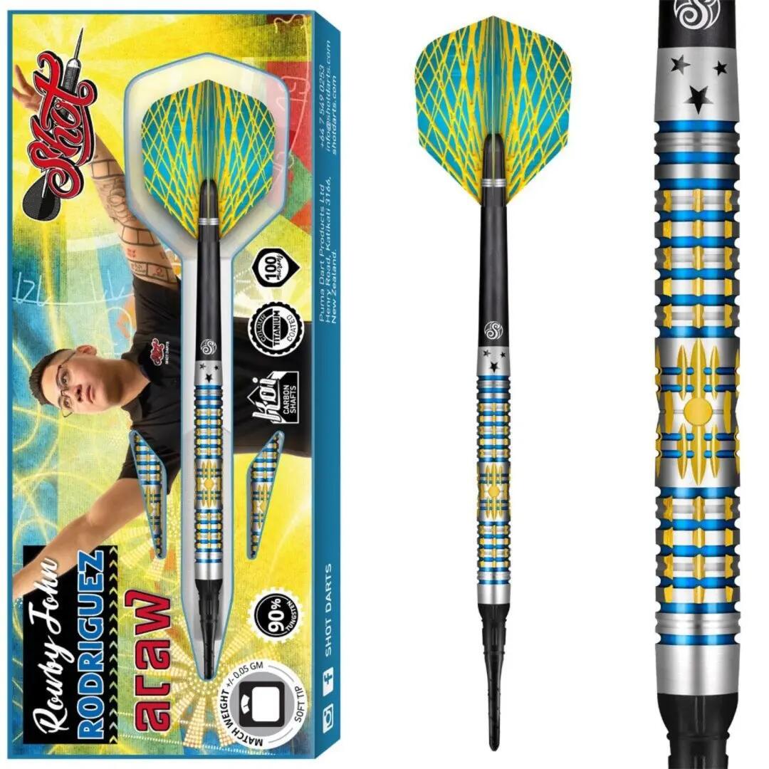 Rowby-John Rodriguez Araw 90% Dartpfeile Softdart 4/5