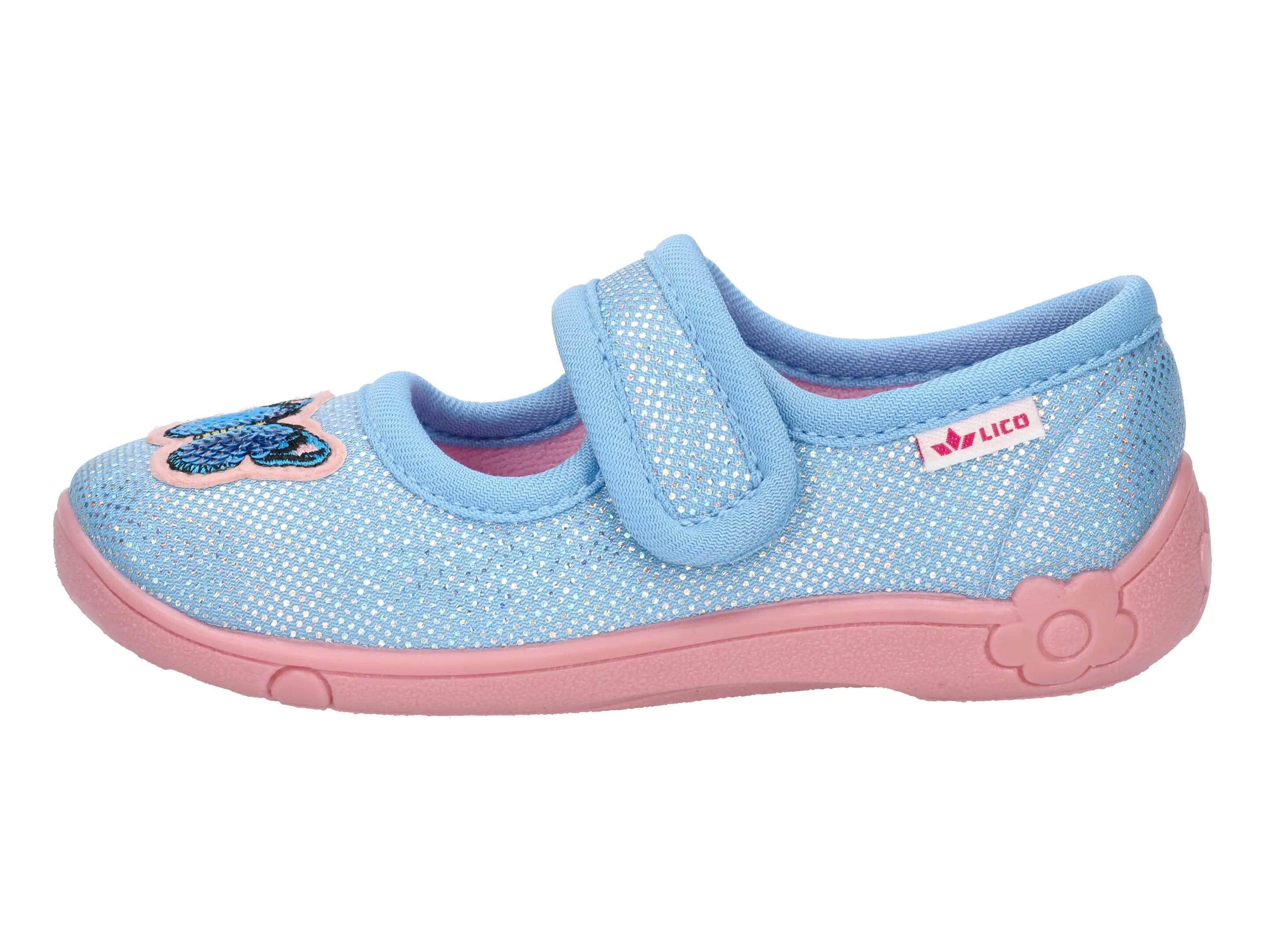 LICO Cookie Girl kinderpantoffel van canvas met klittenband 2/6