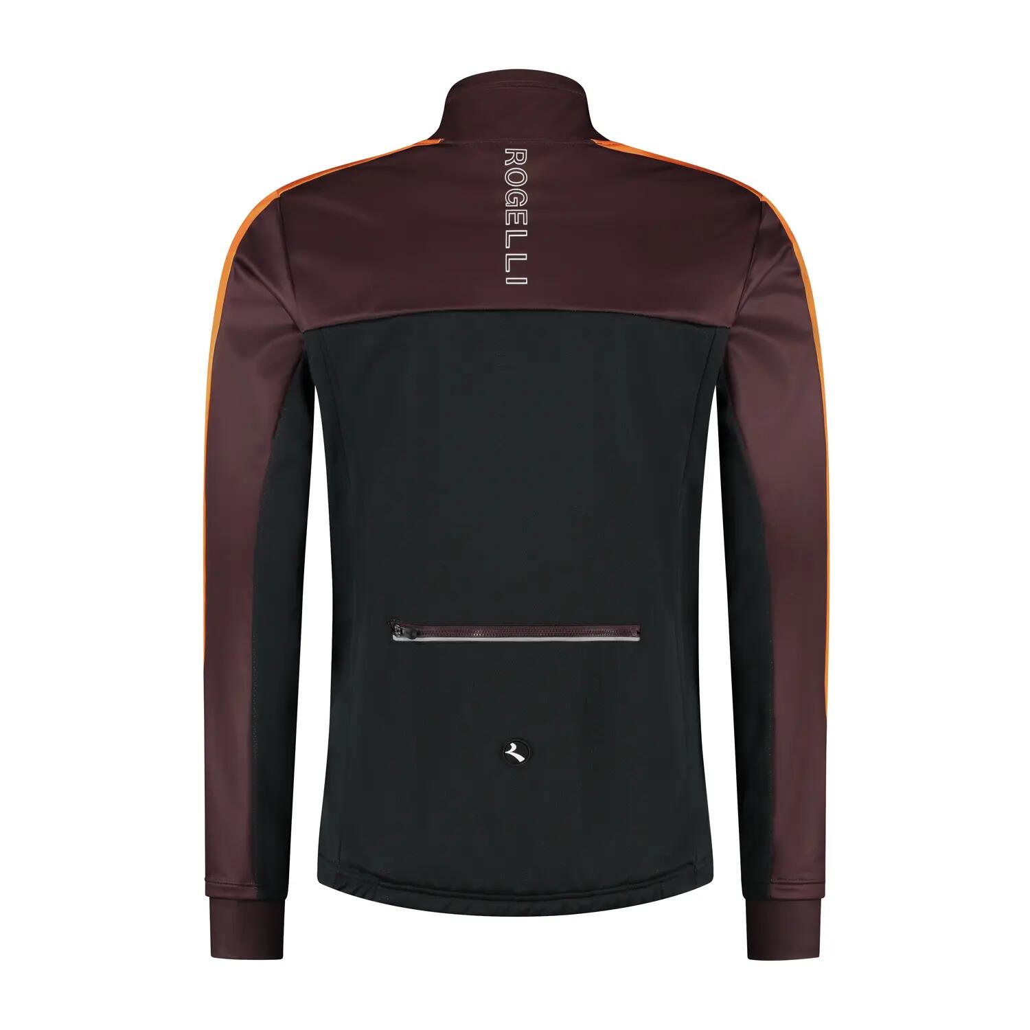 Chaqueta Ciclismo Invierno Hombre Freeze Negra Burdeos Naranja 4/7