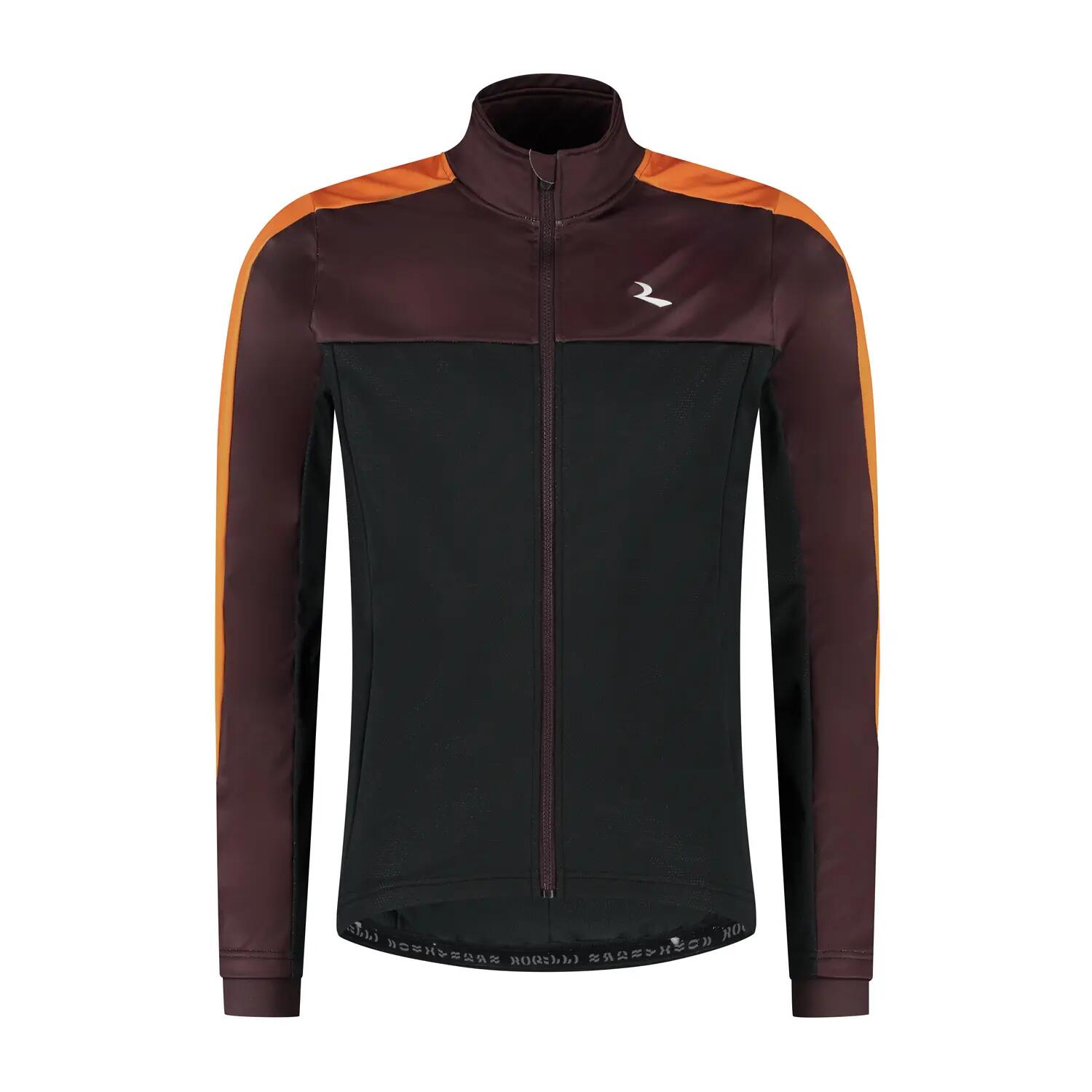 Chaqueta Ciclismo Invierno Hombre Freeze Negra Burdeos Naranja 2/7