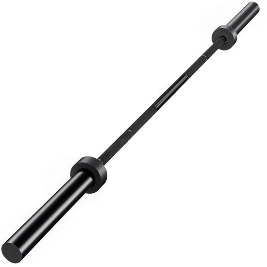 Barre olympique 200Kg 1,8m dia.5cm butées noir