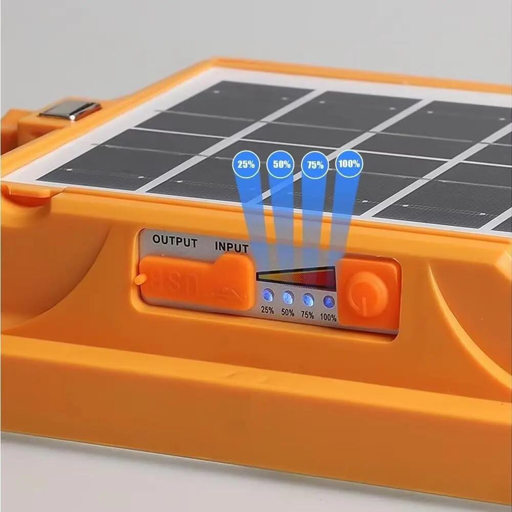 Foco LED Recargable, Luz Portátil USB o Solar 200W, 336 LED, Impermeable IP66 6/6