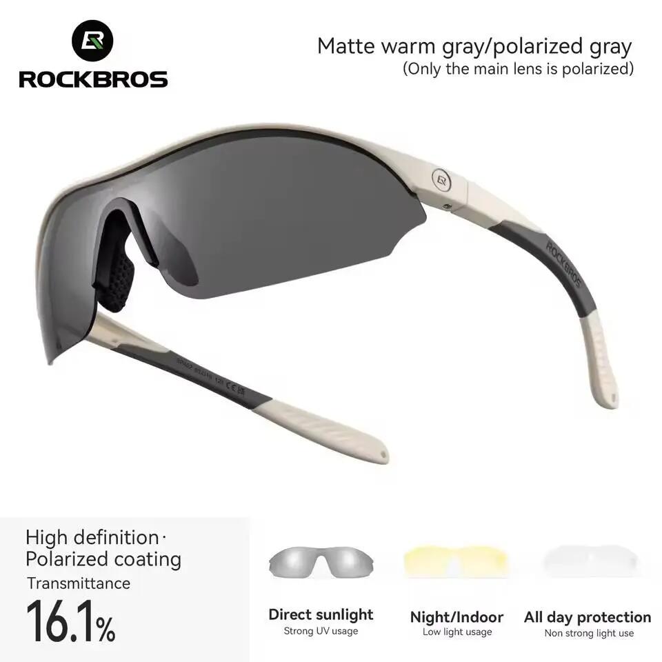 Okulary rowerowe, kolarskie, sportowe polaryzacyjne, wymienne szkła ROCKBROS 3/7
