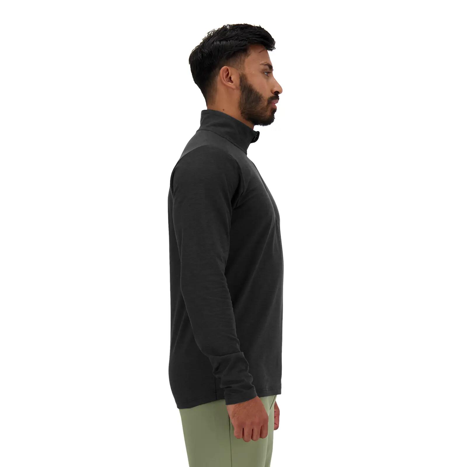 Sweatshirt 1/4 Zip New Balance Space Dye para homem Preto 6/6