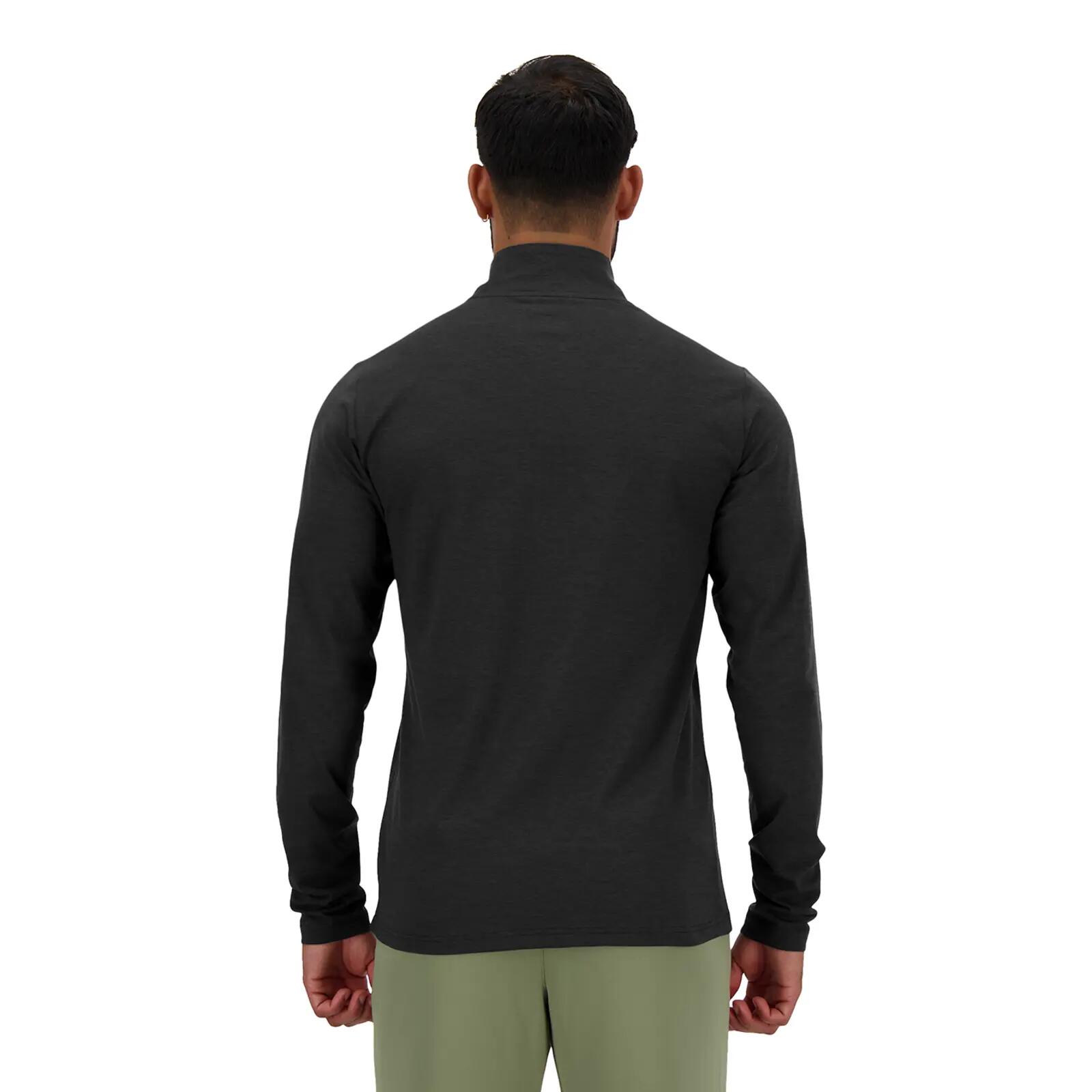 Sweatshirt 1/4 Zip New Balance Space Dye para homem Preto 5/6