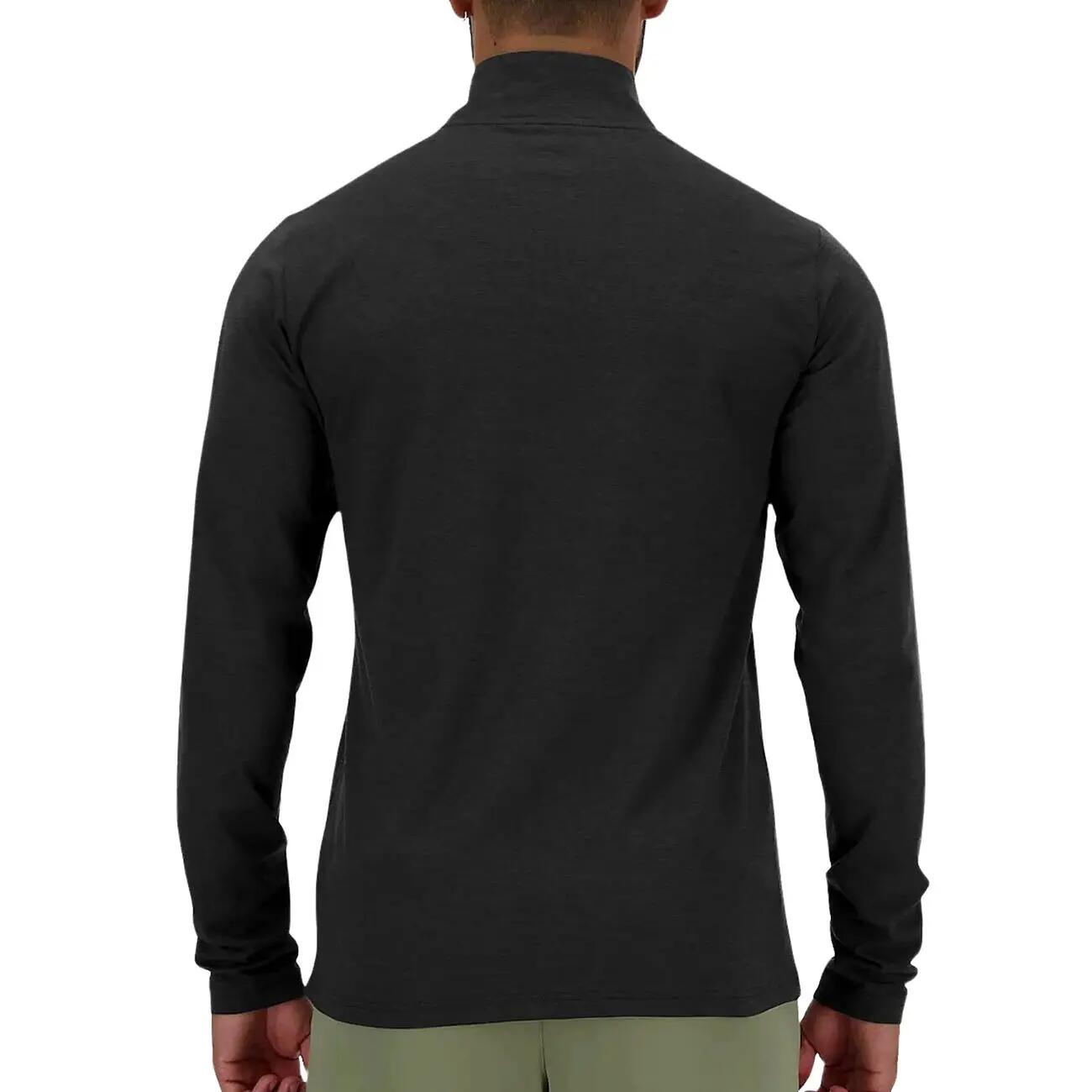 Sweatshirt 1/4 Zip New Balance Space Dye para homem Preto 2/6