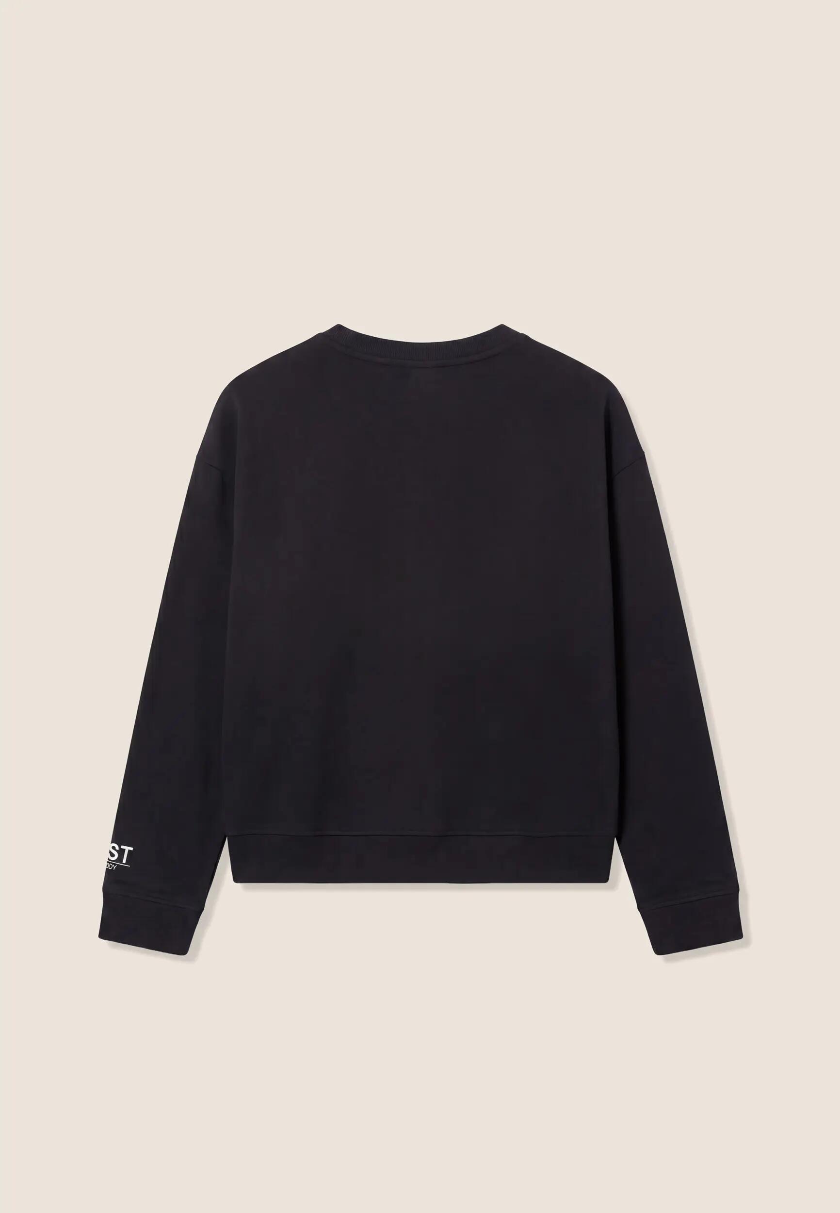 Felpa oversize cropped da donna con maxi stampa 2/3