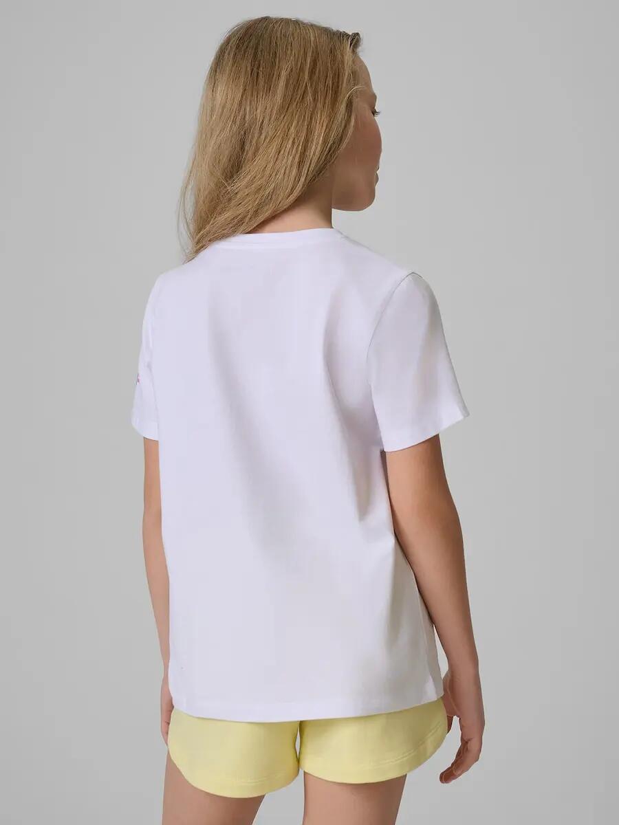 T-shirt regular z nadrukiem dziewczęcy 4F 4FJRSS26TTSHF3913 2/6