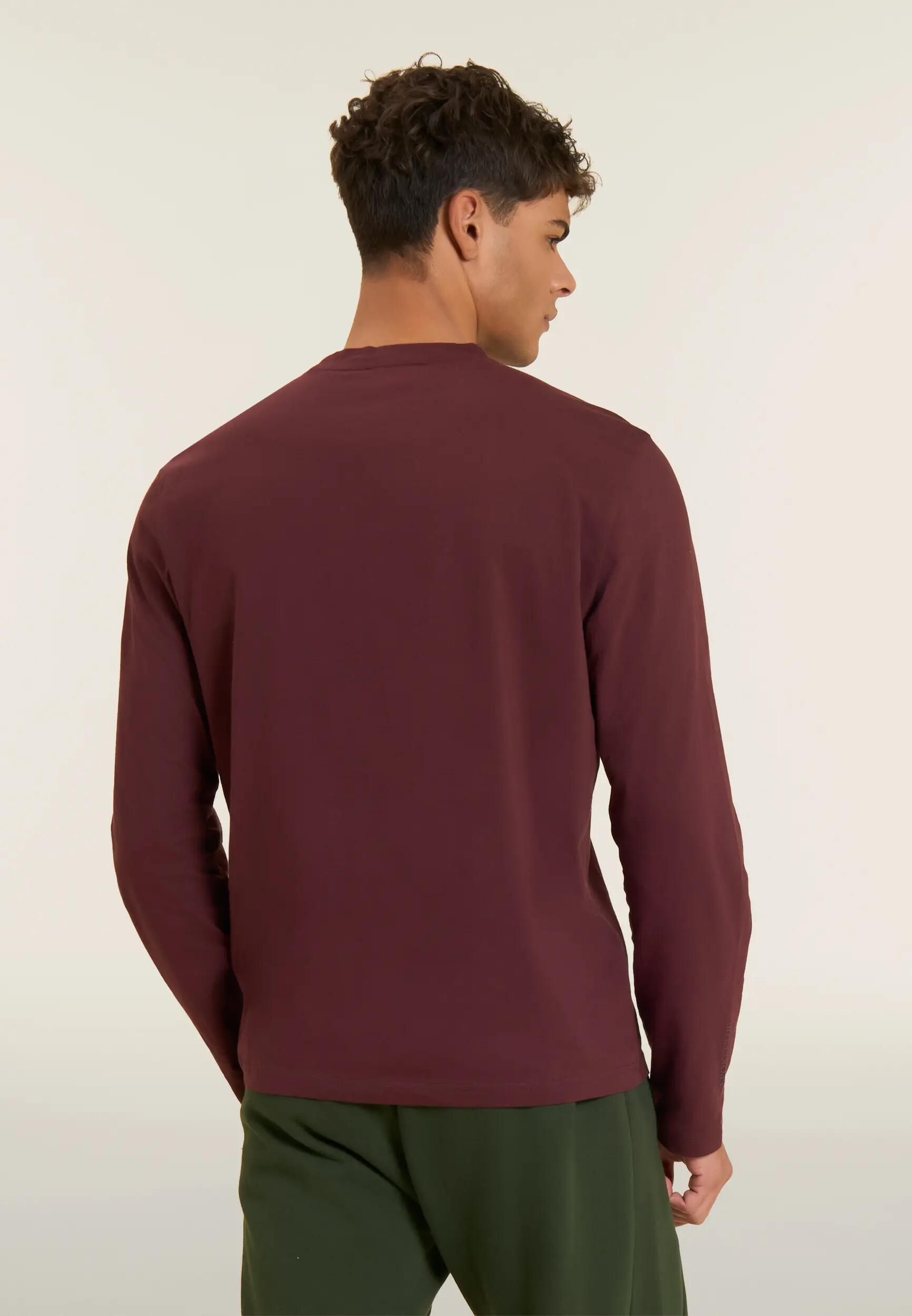 Camiseta de manga larga de hombre regular de algodón 3/6