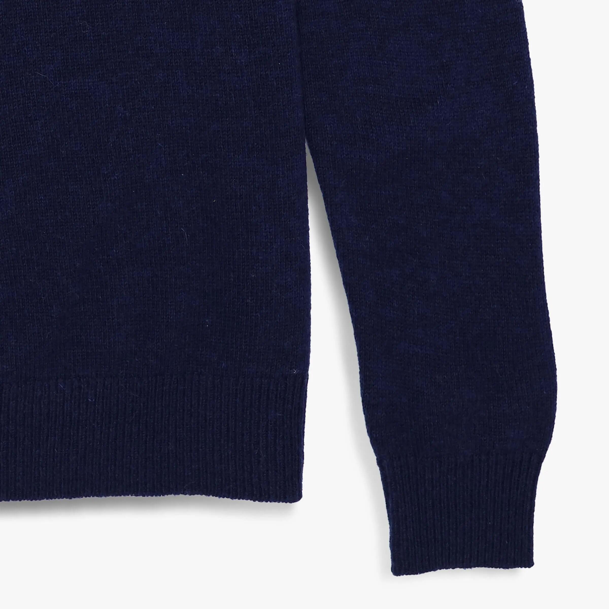 Pull à col rond bleu foncé en laine 4/5