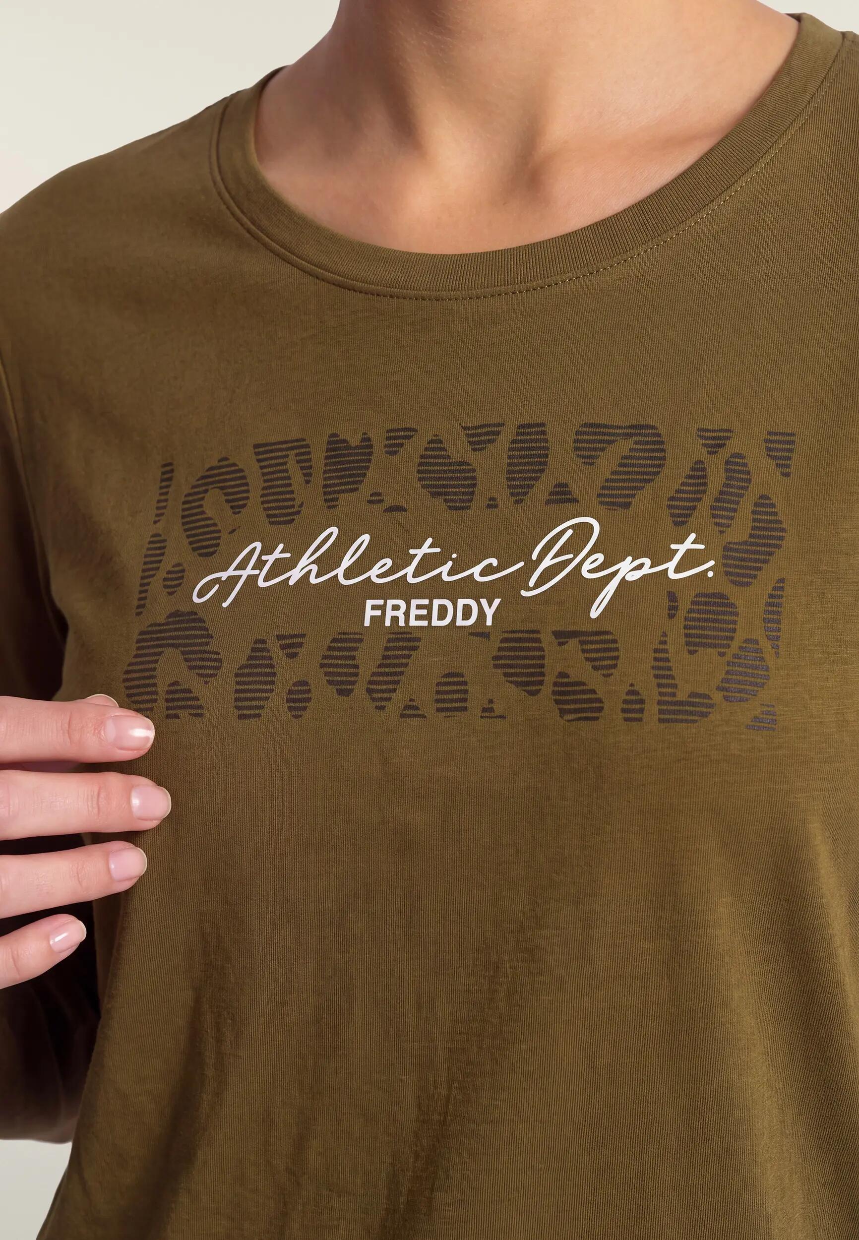 T-shirt Donna Manica Lunga Dettaglio Posteriore con Spacco 4/6