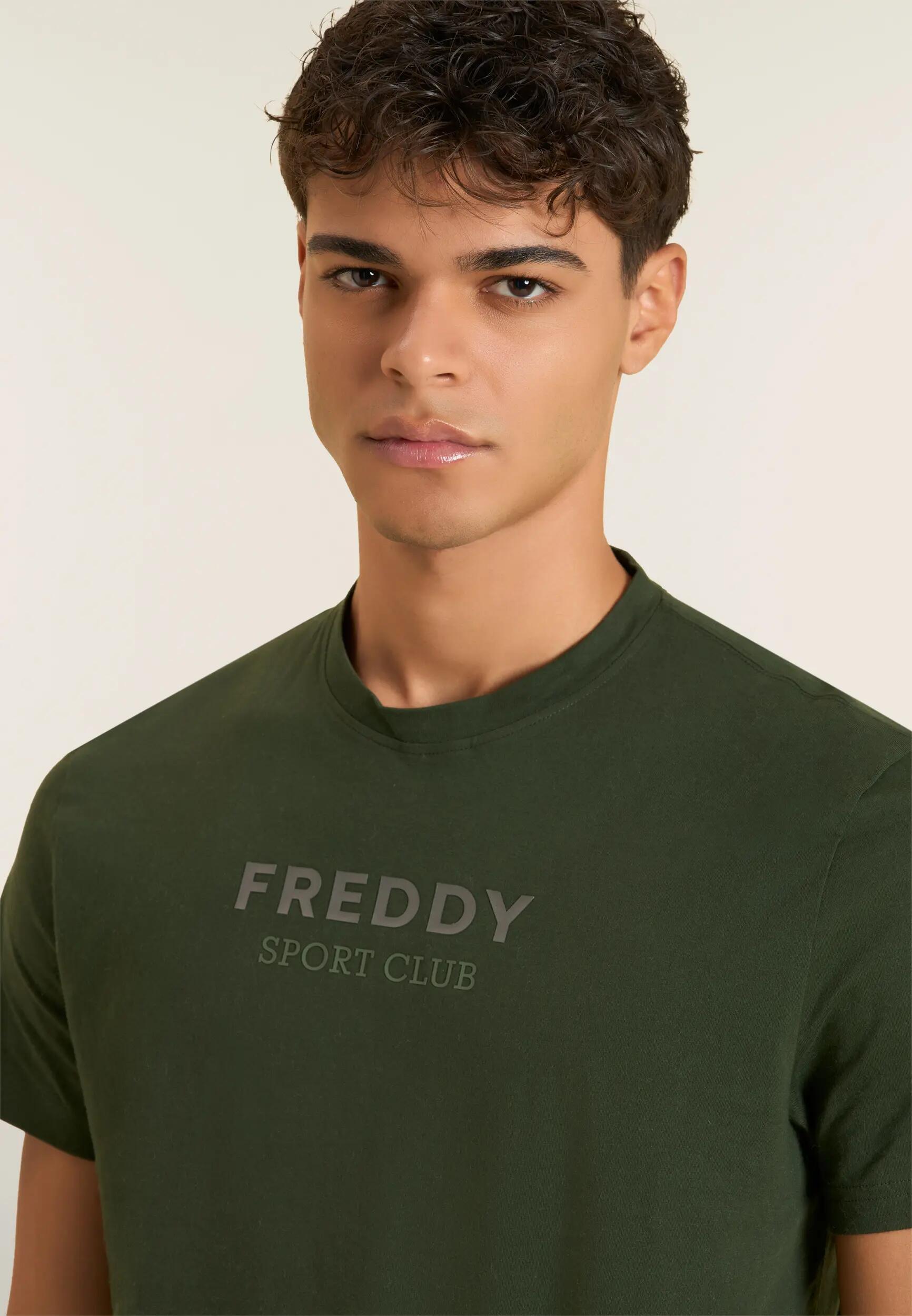 T-shirt da Uomo Regular Fit con Grafica Centrale Gommata 4/6