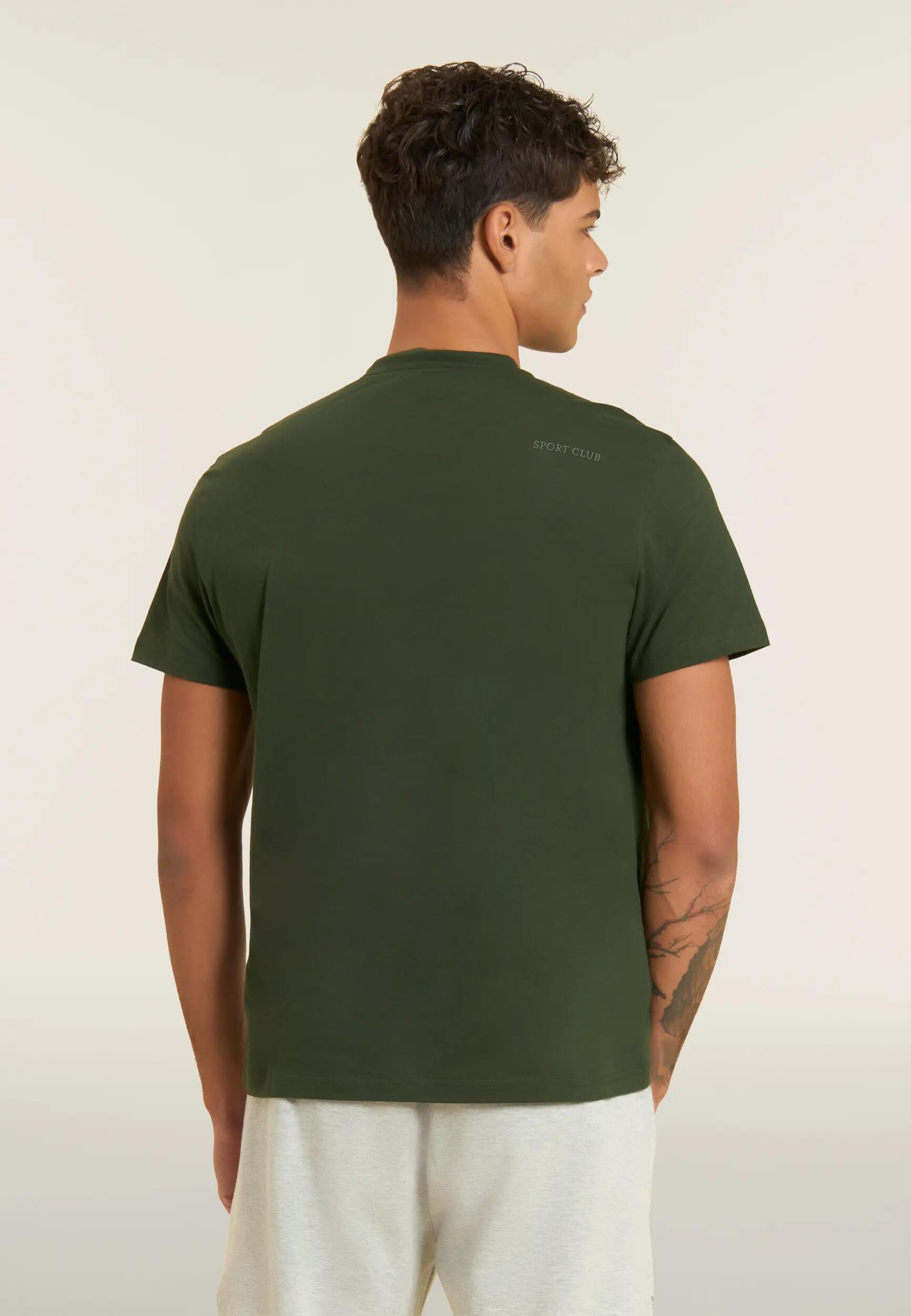 T-shirt da Uomo Regular Fit con Grafica Centrale Gommata 3/6