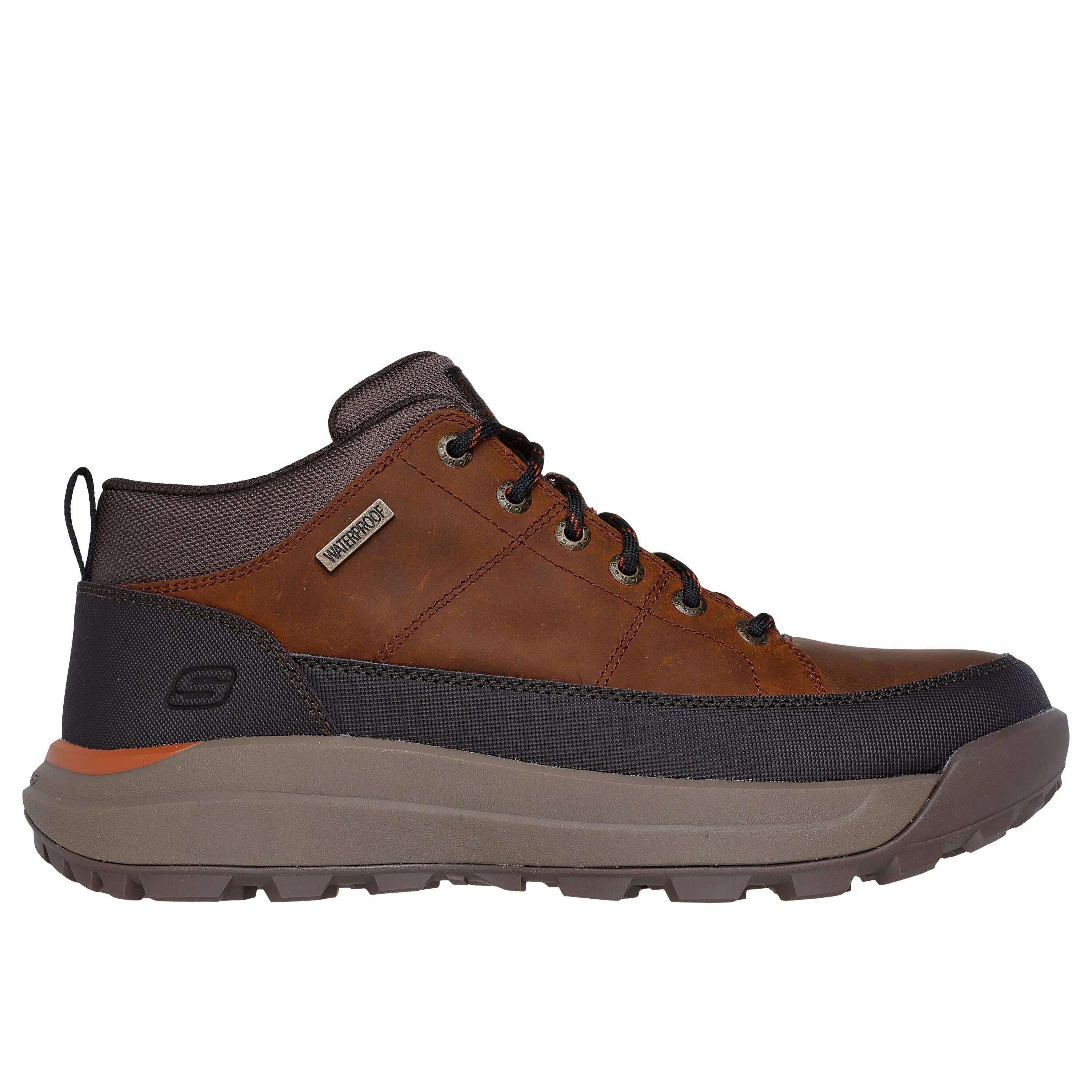 Skechers Herren 210900 CDB Sportlicher Schnürschuh Echtleder in braun 2/4