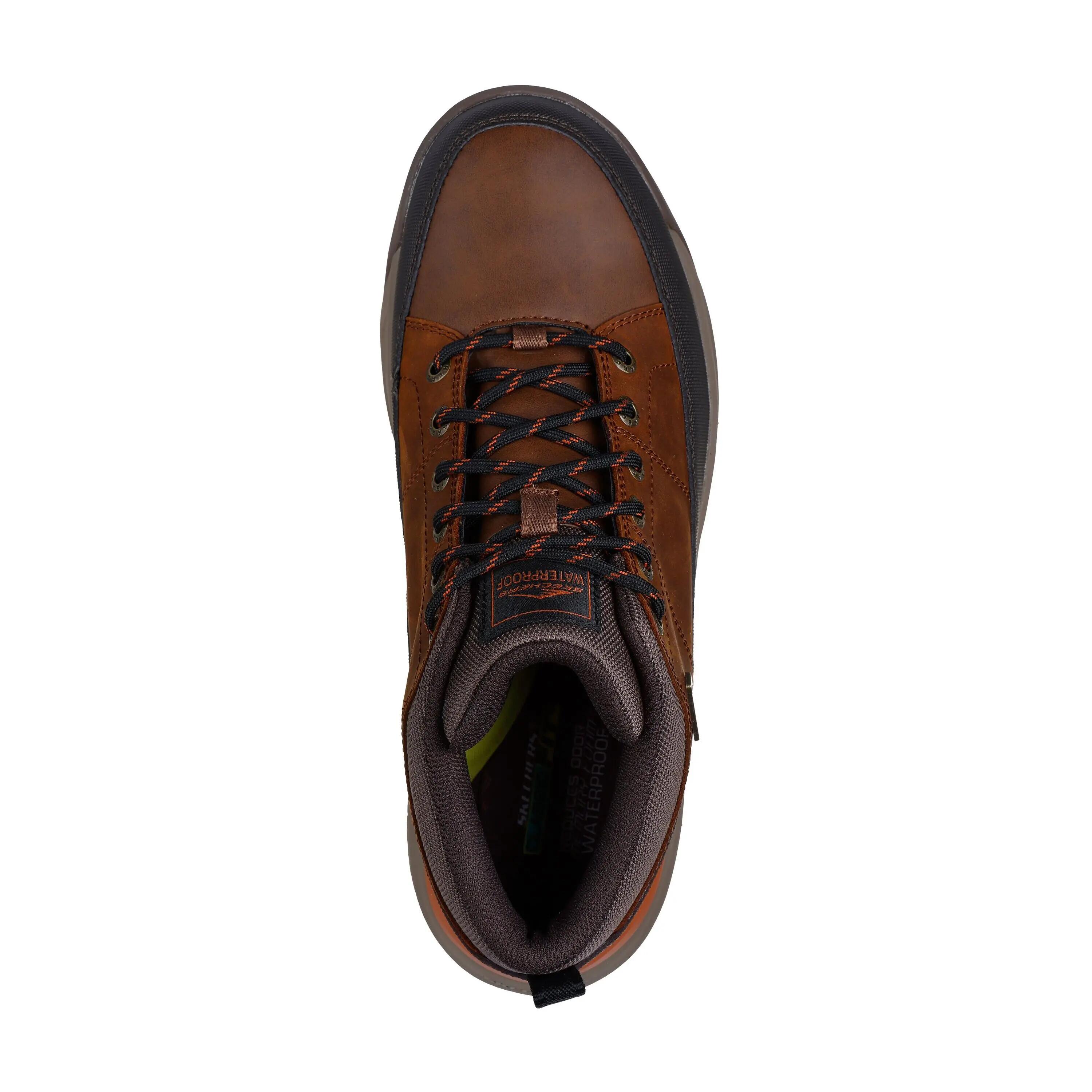 Skechers Herren 210900 CDB Sportlicher Schnürschuh Echtleder in braun 3/4