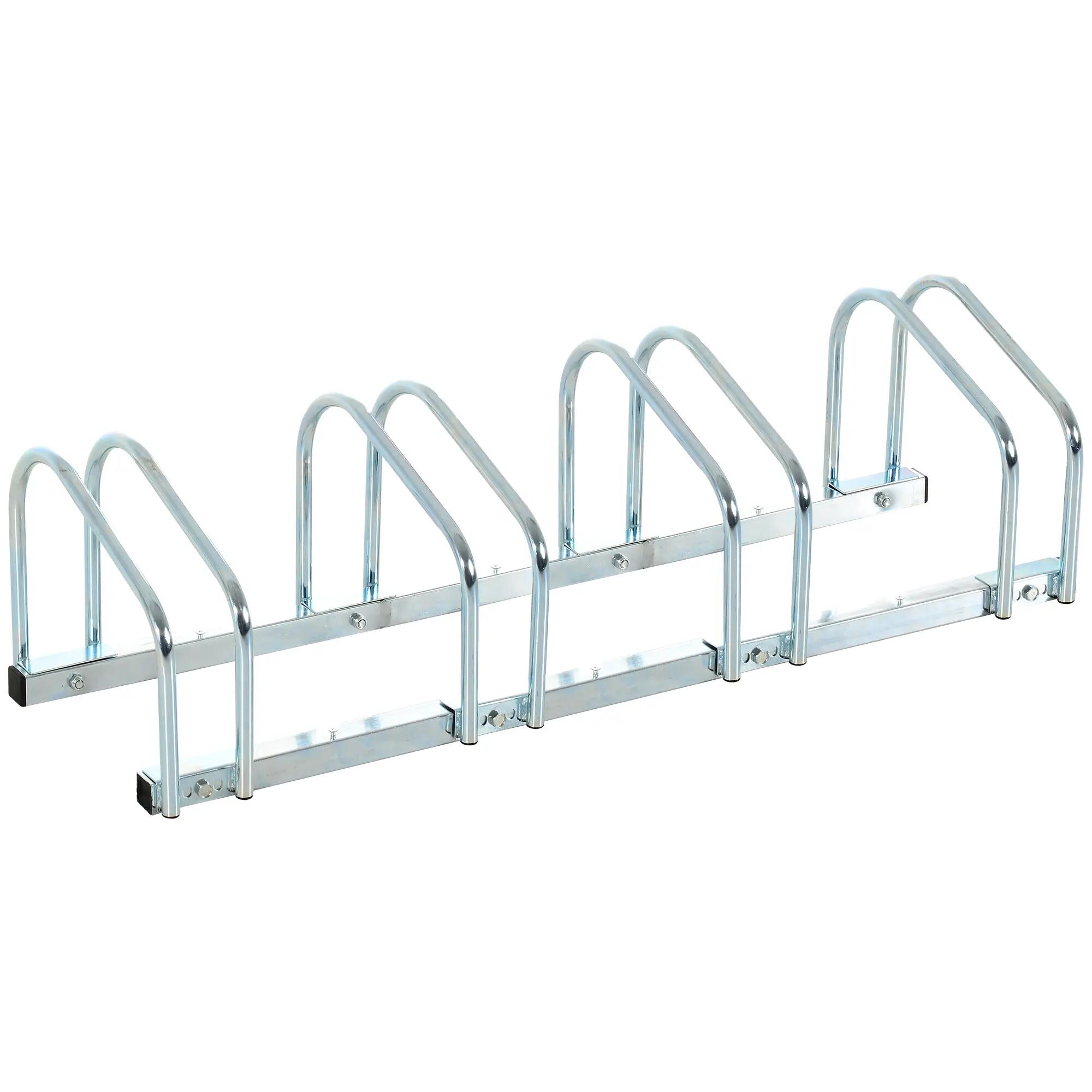Râtelier vélos - Cyclisme - Unisexe - 4 emplacements, Acier galvanisé - Argent 2/6