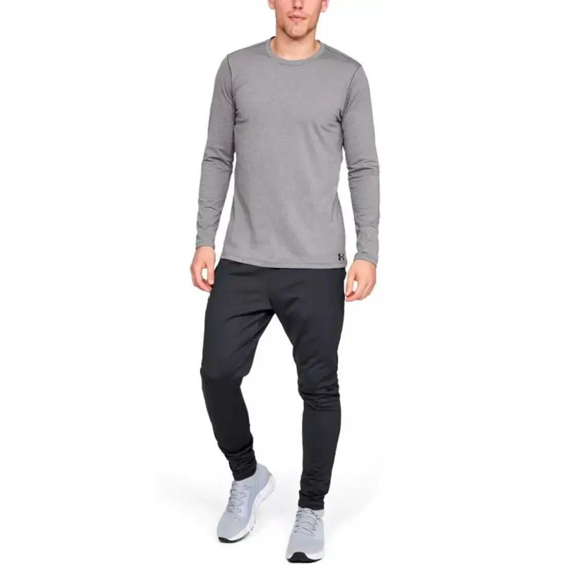 T-shirt Baselayer manches longues UA ColdGear Fitted Crew Gris pour Homme 5/5