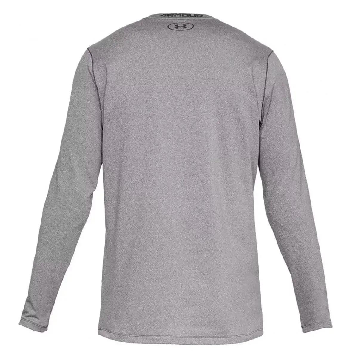 T-shirt Baselayer manches longues UA ColdGear Fitted Crew Gris pour Homme 4/5