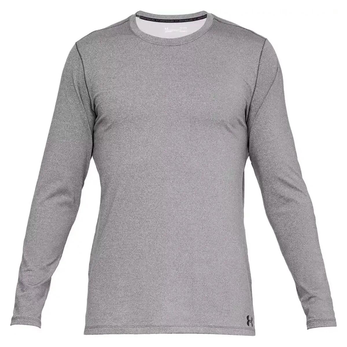 T-shirt Baselayer manches longues UA ColdGear Fitted Crew Gris pour Homme 3/5