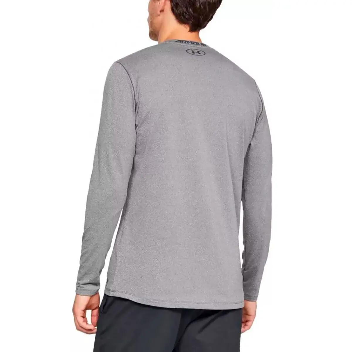 T-shirt Baselayer manches longues UA ColdGear Fitted Crew Gris pour Homme 2/5