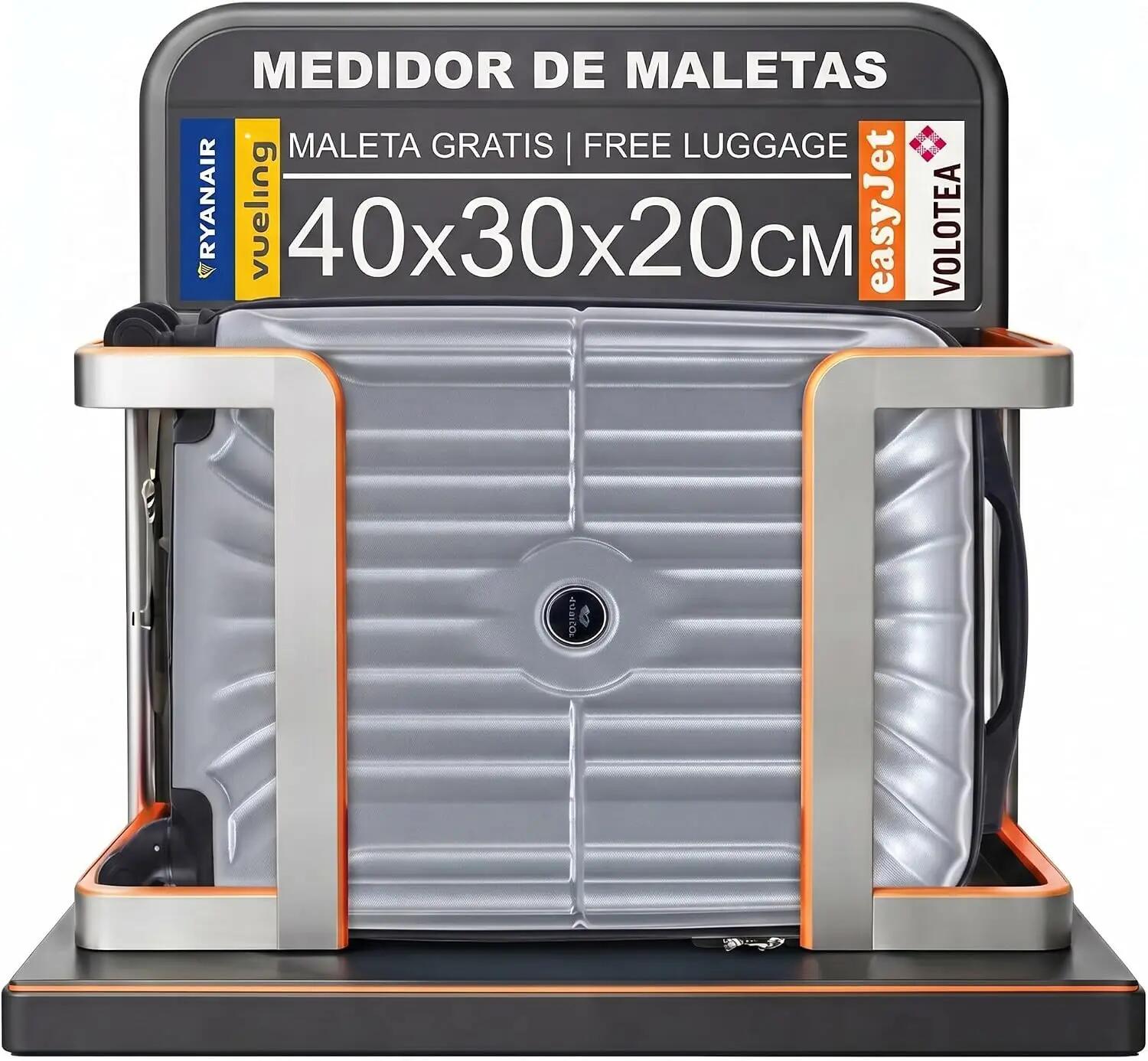 Maleta Equipaje de Mano 40x30x20cm (27L) Ruedas 360º Desmontables. ABS (Plata) 4/7