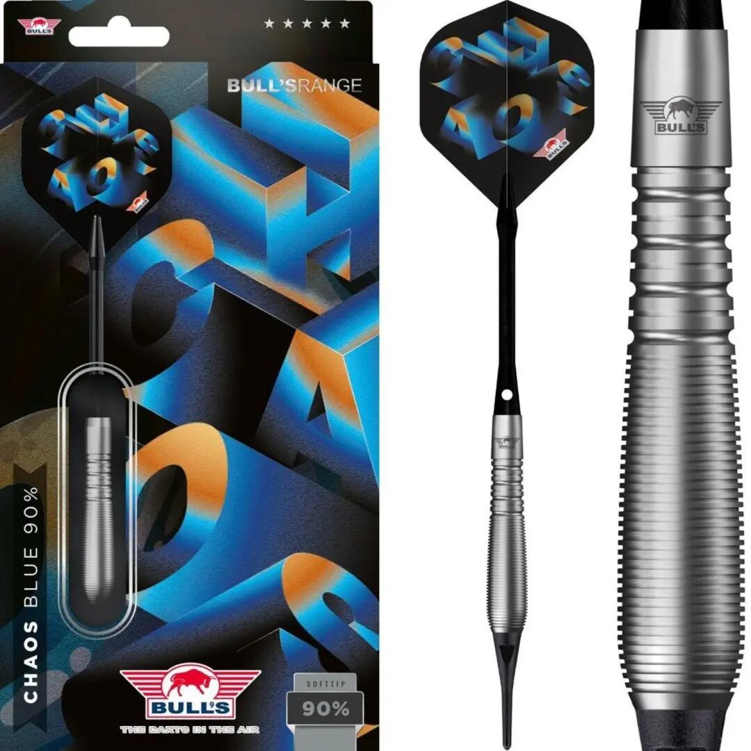 Chaos Blue 90% Dartpfeile Softdart 3/7