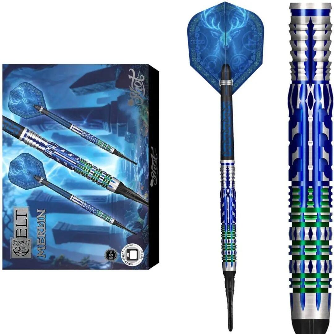 Softtip Celt Merlin 95% Tungsten Dartpfeile Softdart 3/9