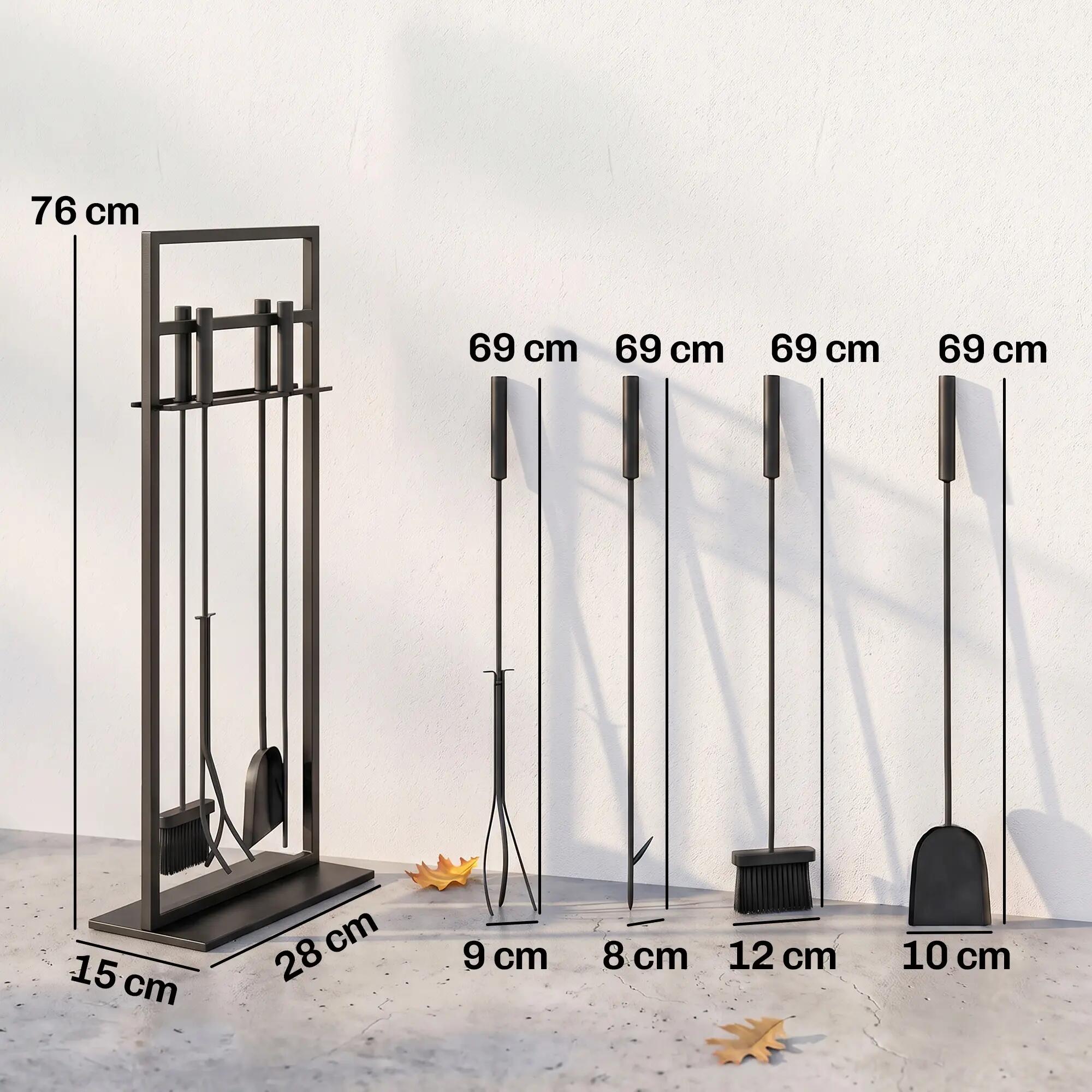 Juego de utensilios para chimenea 5 piezas 3/3