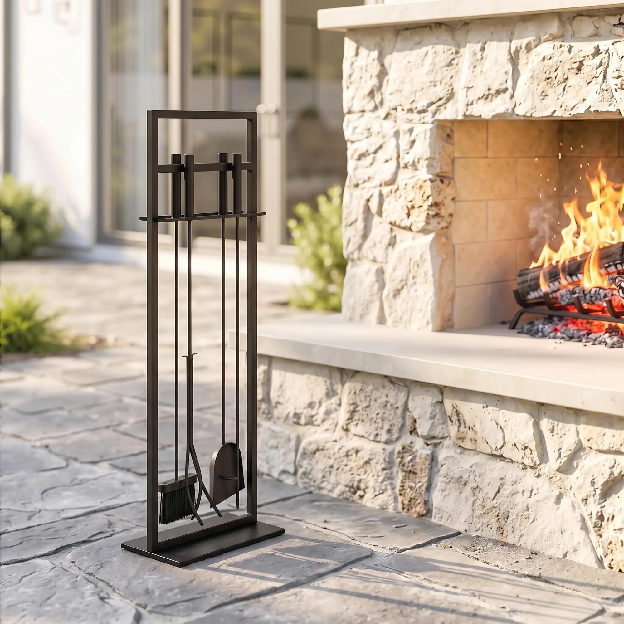 Juego de utensilios para chimenea 5 piezas 2/3