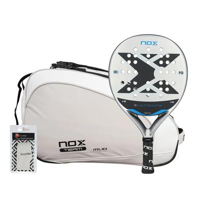 Pack nox ultimate blue silver + padel bag nox ml10 team