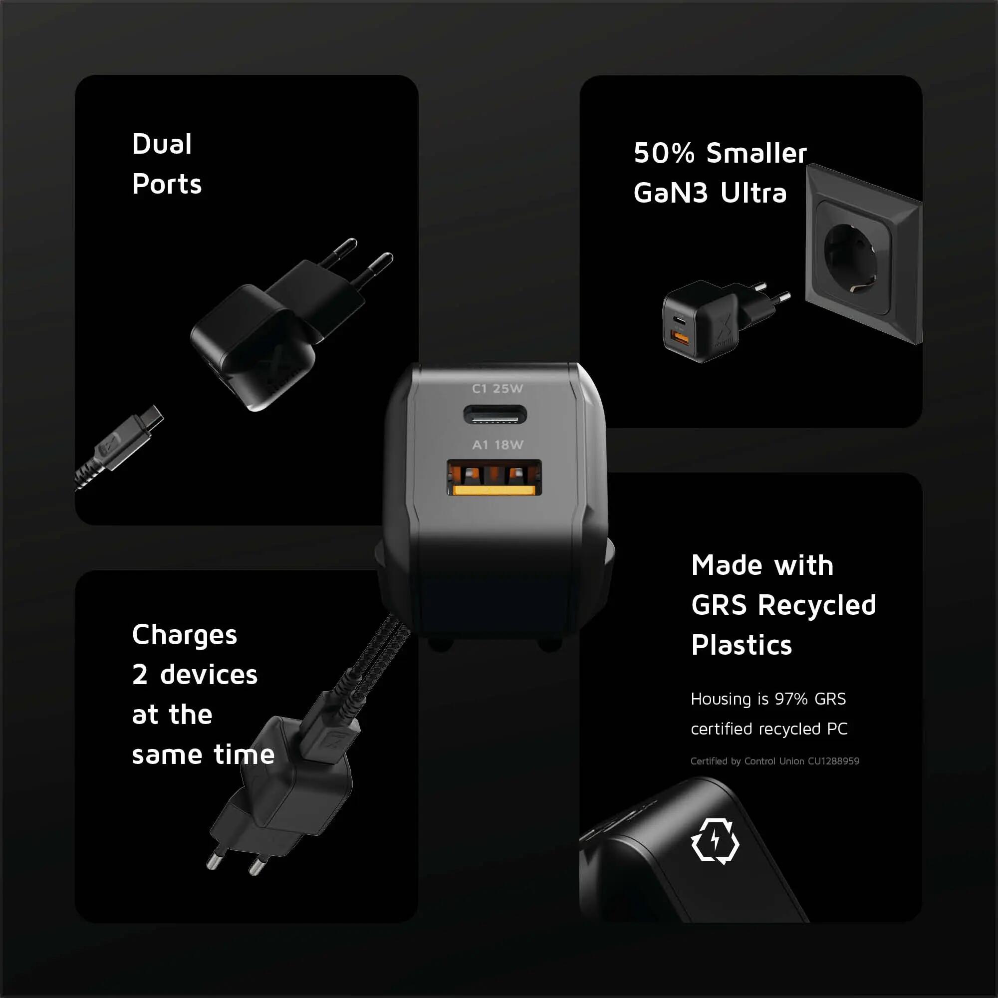 Cargador universal - Adaptador NextGen de 25 W - Cargador - Blanco 6/7