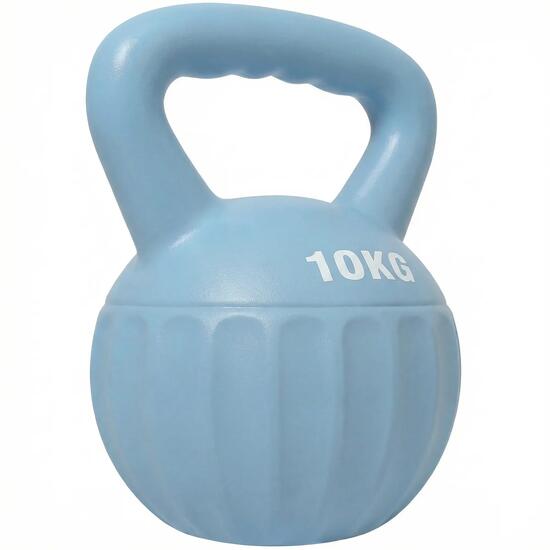 Kettlebell 10 kg, haltère avec poignée Antidérapante, haltère à boule, musculati