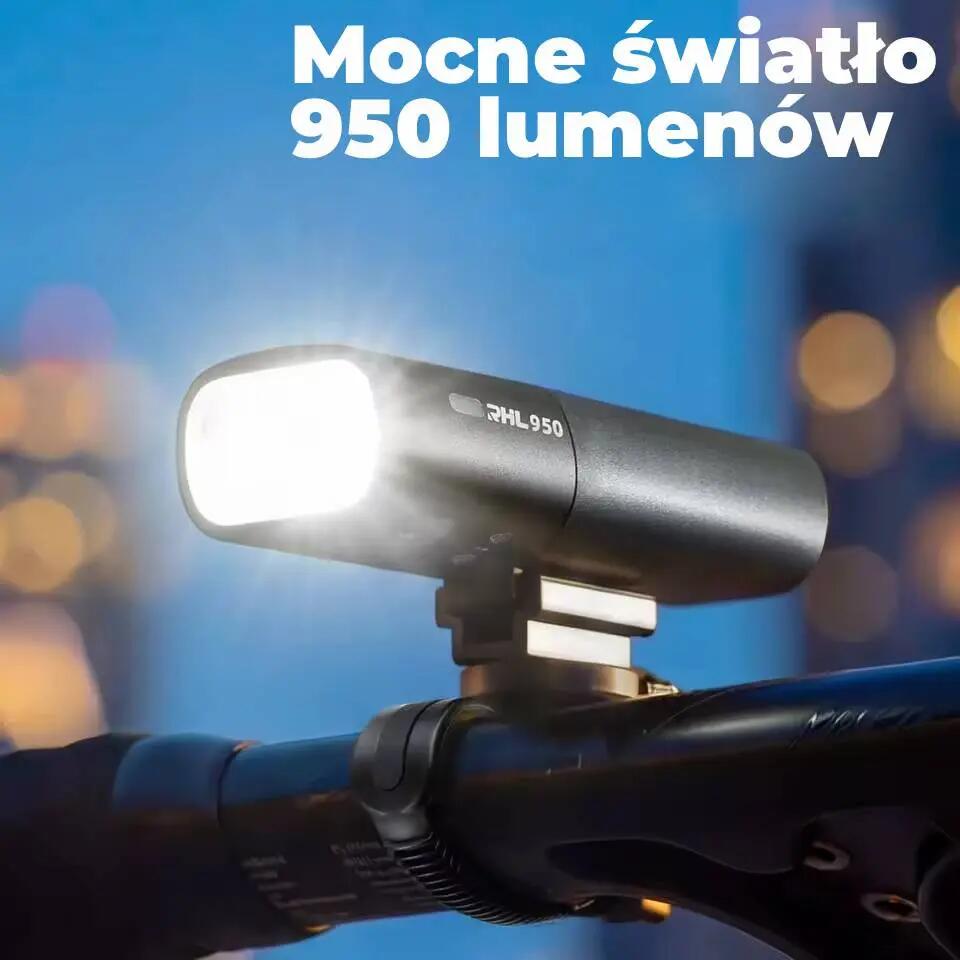 Lampka rowerowa przednia, na wymienną baterię, USB-C 950lm - RHL950 ROCKBROS 5/7
