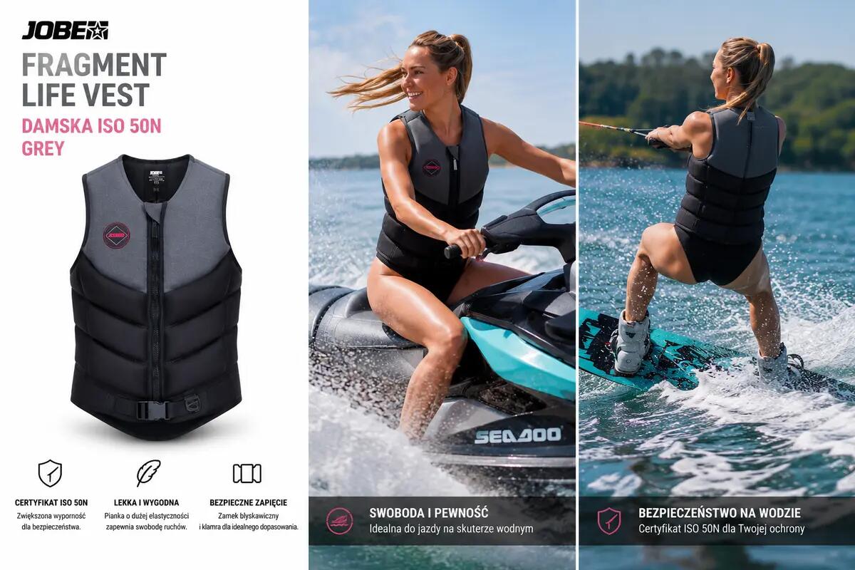 Kamizelka damska Jobe Fragment Life Vest Damska ISO 50N Grey 2/5