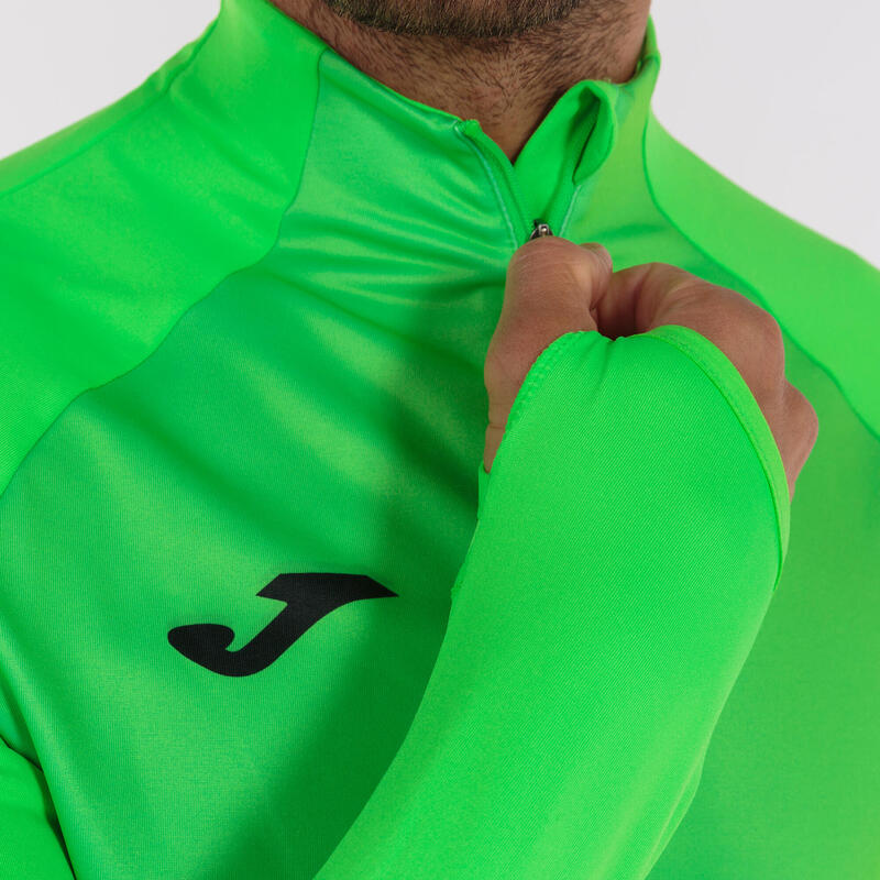 Sweat-shirt running Homme Joma Elite vii vert fluo blanc