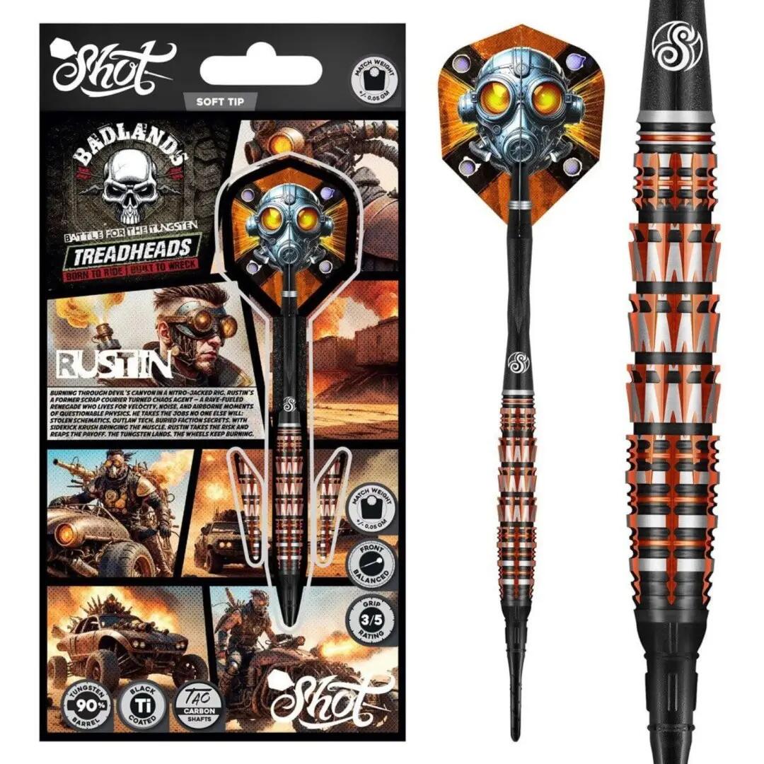 Badlands Rustin 90% Dartpfeile Softdart 3/7