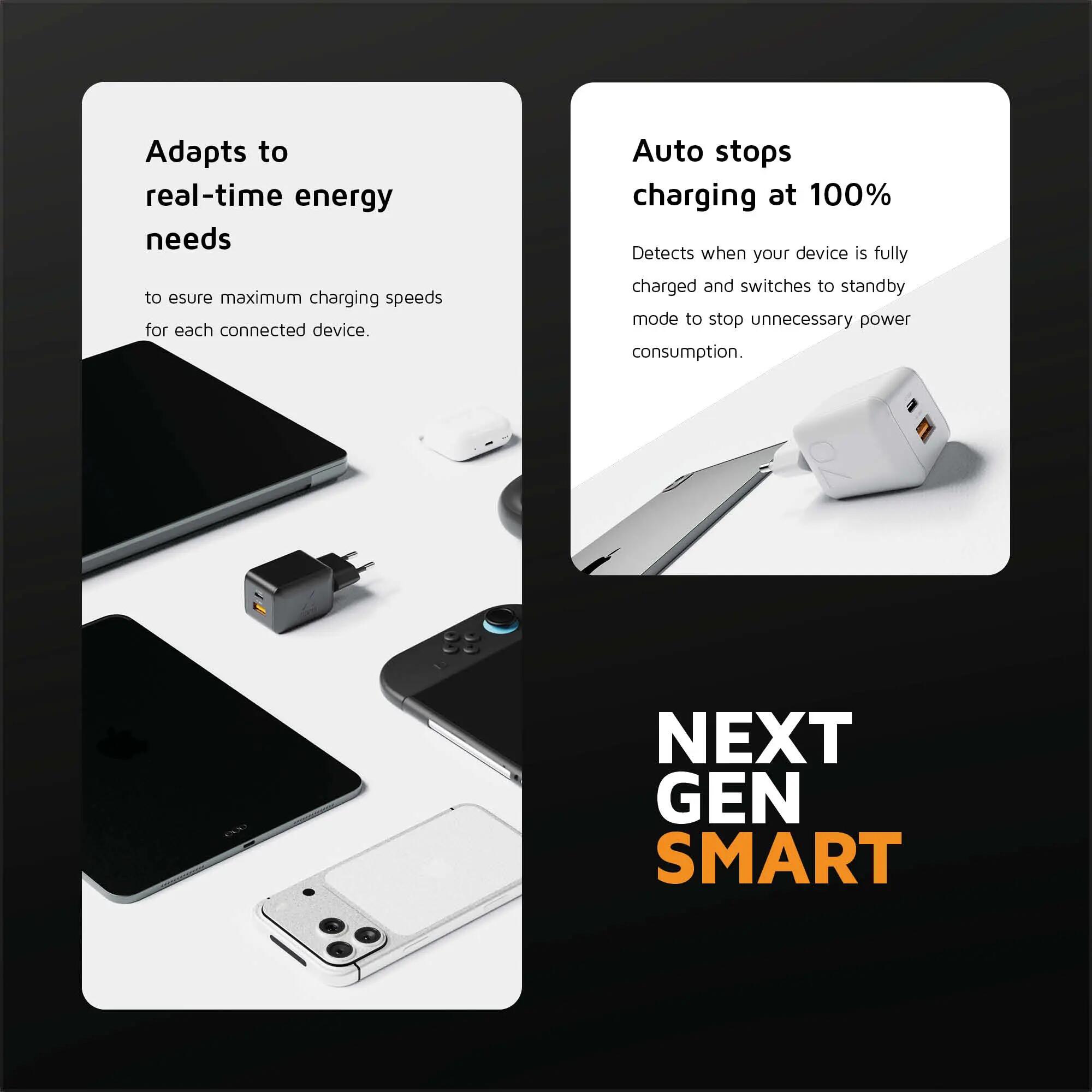 Cargador universal - Adaptador NextGen de 70 W - Cargador - Blanco 7/7