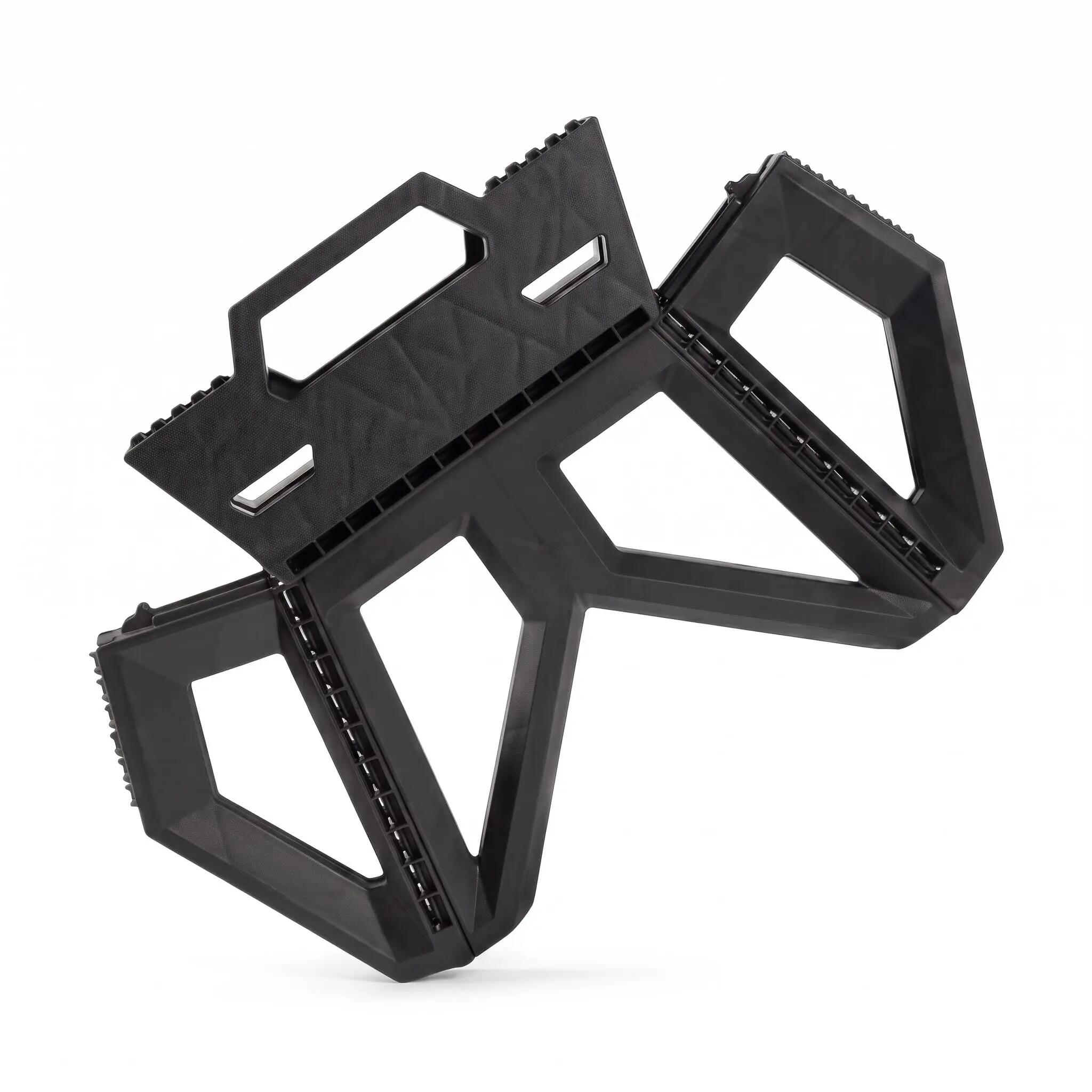Taburete Plegable Portátil de plástico PP con asa, Alta Capacidad, negro 2/7