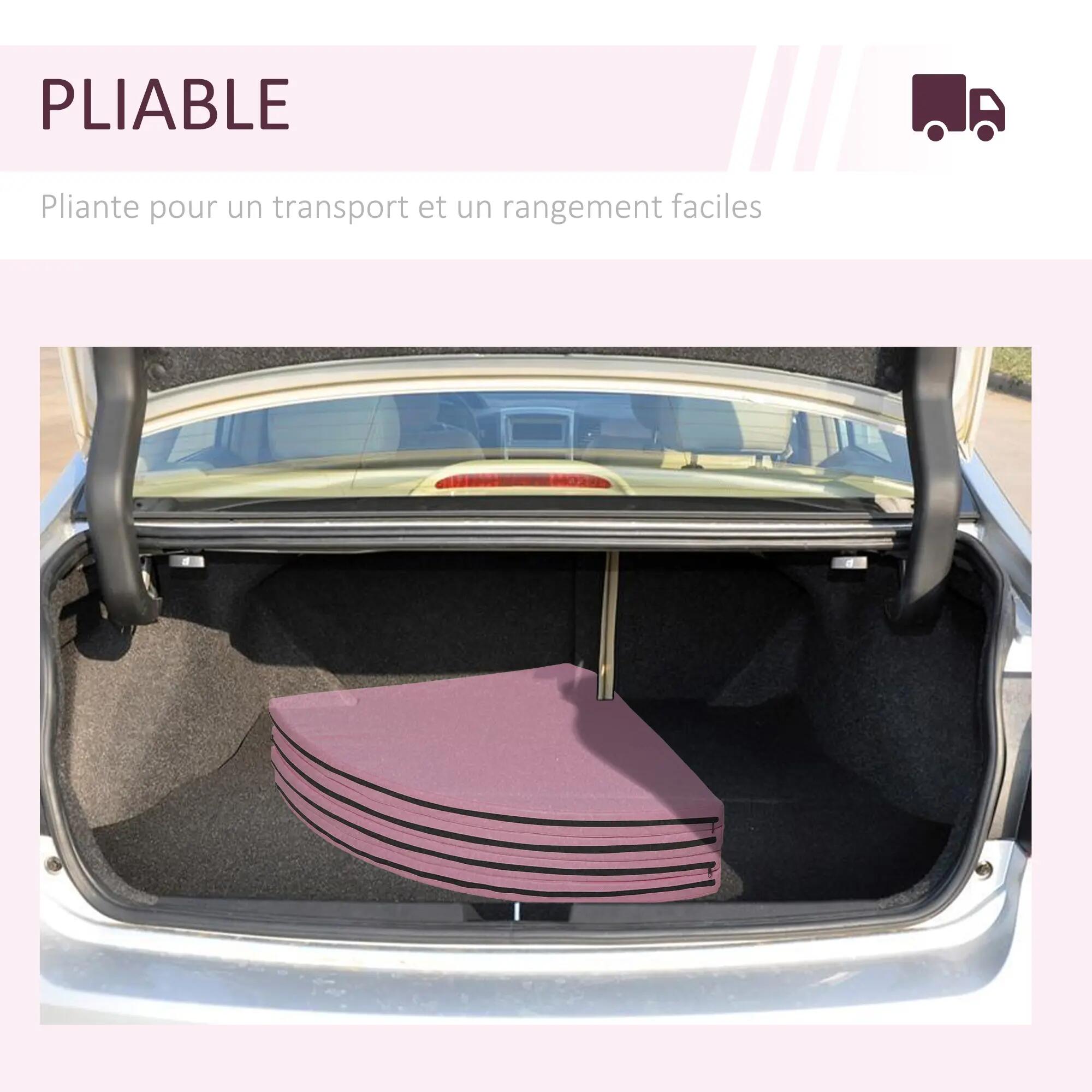 Tapis de pole dance - Pole dance - Unisexe - Pliable, Épais 5 cm - Rose 6/6
