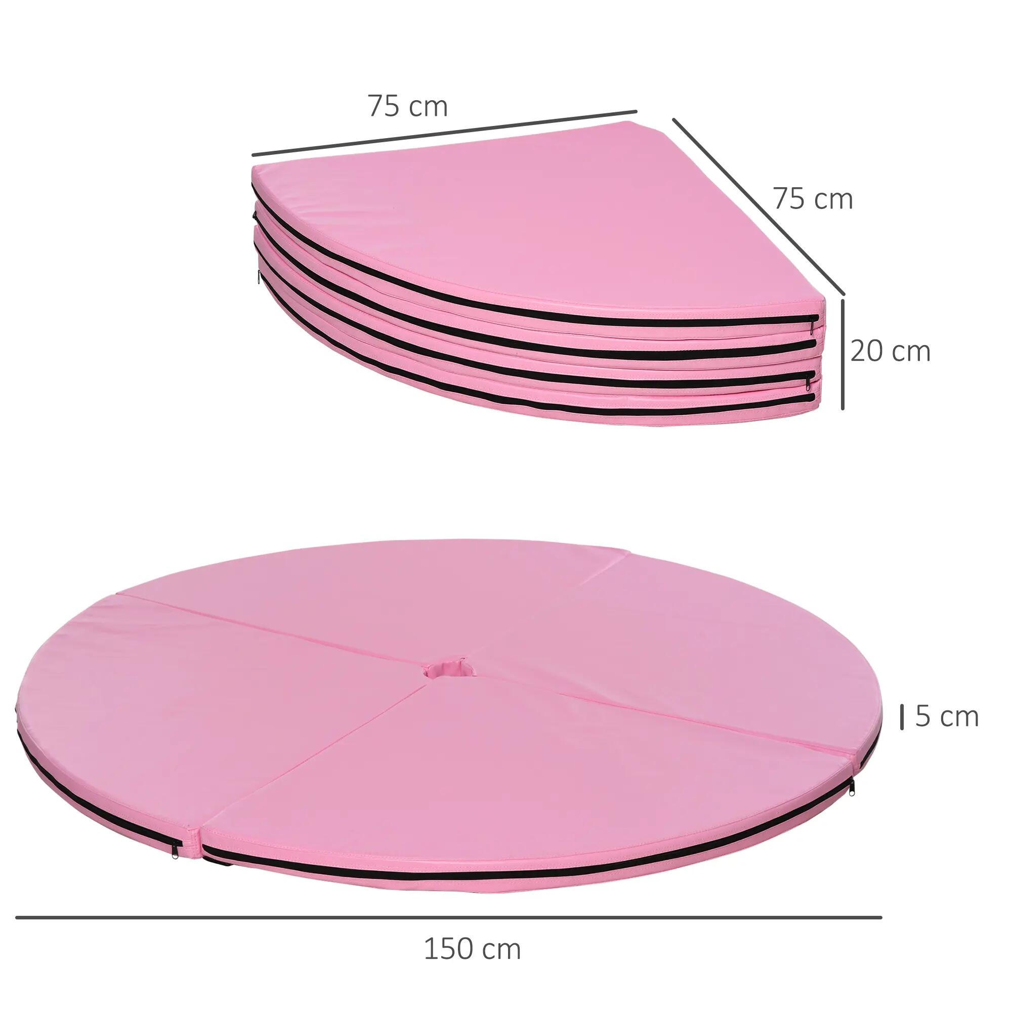 Tapis de pole dance - Pole dance - Unisexe - Pliable, Épais 5 cm - Rose 5/6