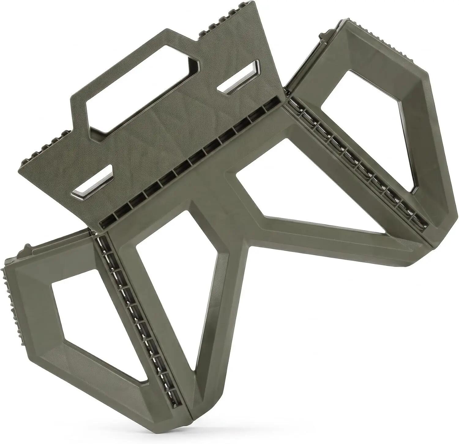Taburete Plegable Portátil de plástico PP con asa, de Camping, negro 4/7