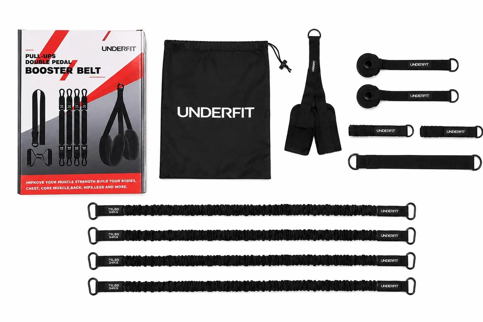 Taśmy gumy do ćwiczeń pasy treningowe 4 szt. UNDERFIT Power Band Assist 8/8