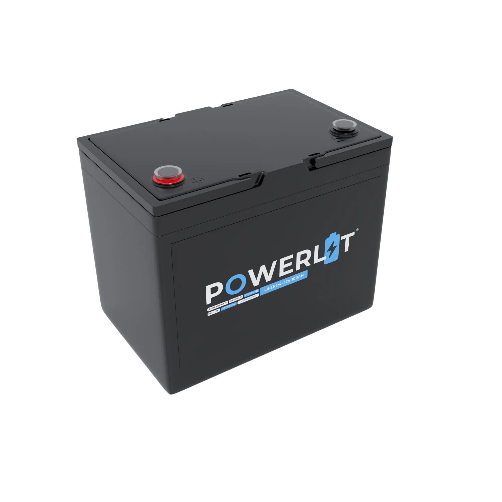 Powerlit PWL12100B – Batteria LiFePO4 12V 100Ah con BMS & Bluetooth 4/4
