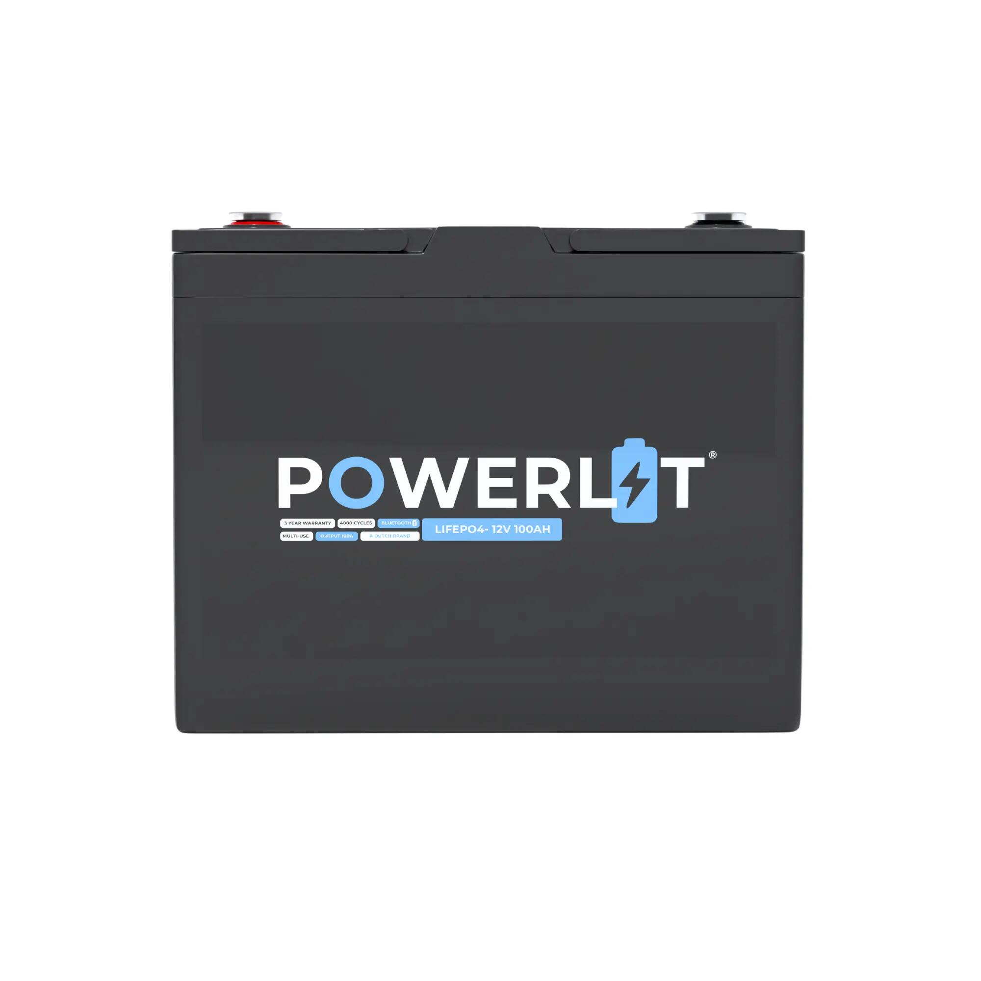Powerlit PWL12100B – Batteria LiFePO4 12V 100Ah con BMS & Bluetooth 3/4