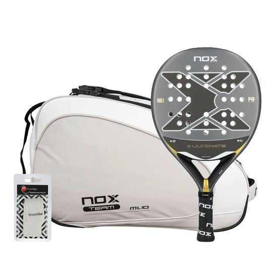 Pack Nox Ultimate Grigio Dorato + Borsa Da Padel Ml10 Team