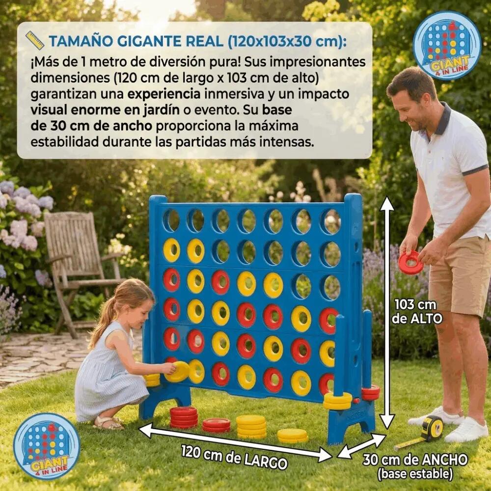 Giant 4 in Line - Jogo do 4 em Linha Gigante para Crianças e Família - Jogo de T 2/5