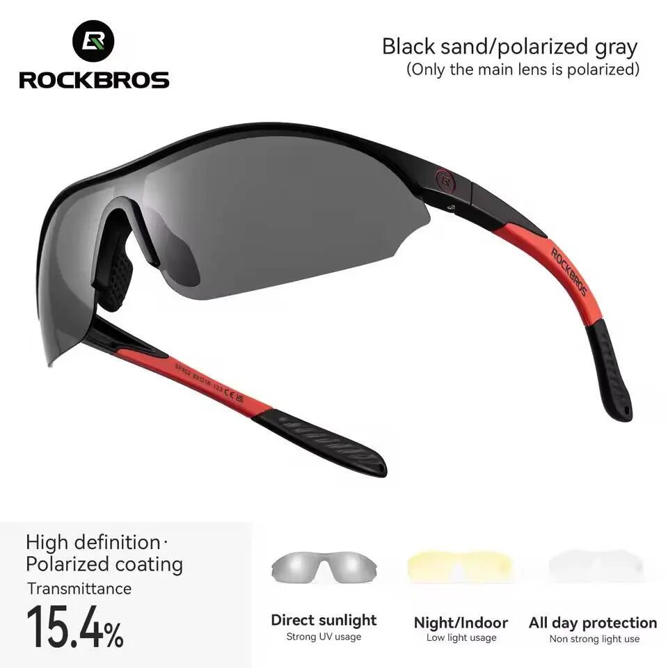 Okulary rowerowe, kolarskie, sportowe polaryzacyjne, wymienne szkła ROCKBROS 3/3