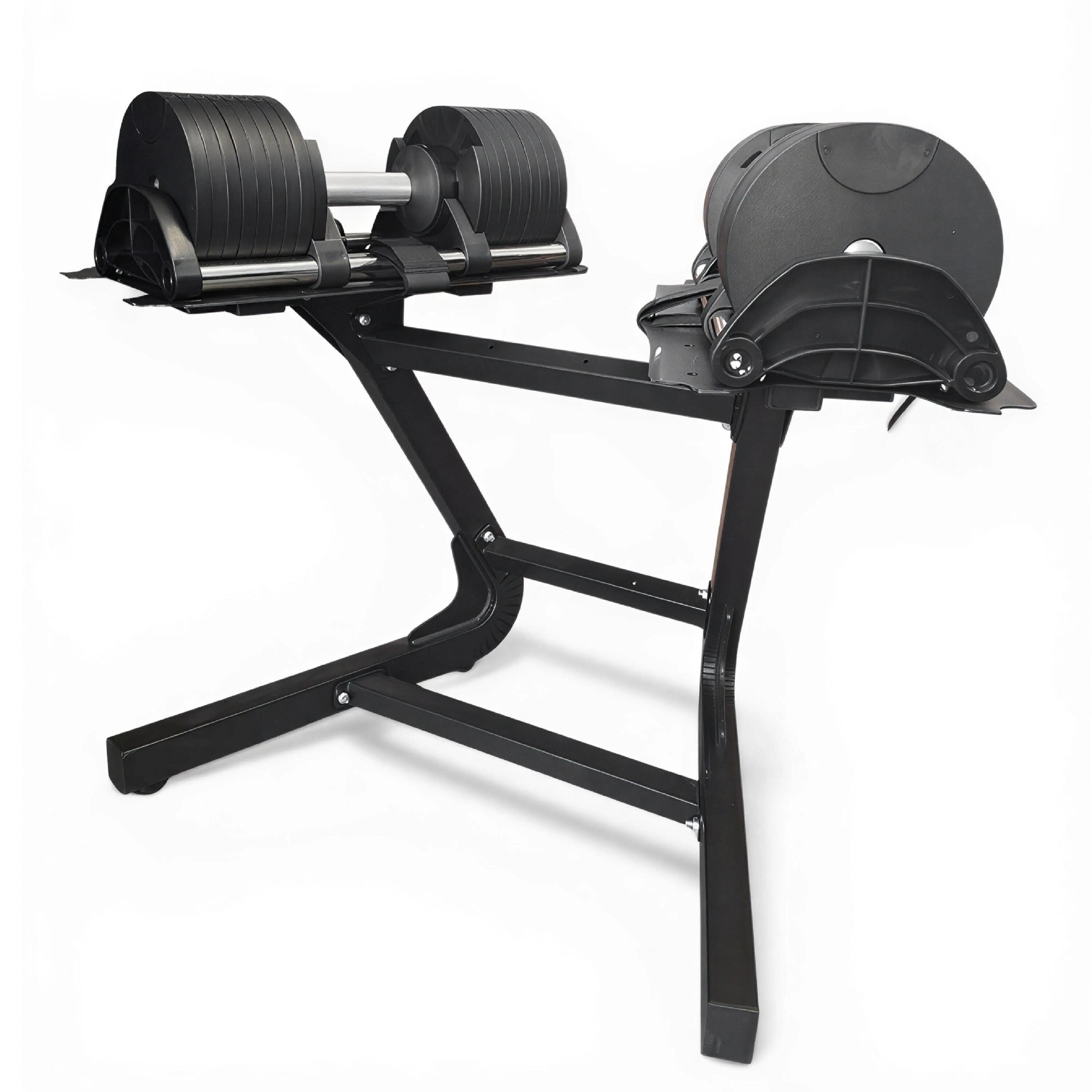 Supporto Porta Manubri Regolabili Robusto e Salvaspazio per Home Gym 8/8